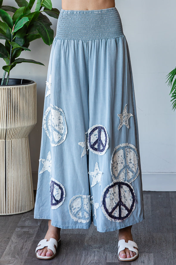 OLI + HALI Washed Peace + Star Tencel Pants on Simply Obsessed