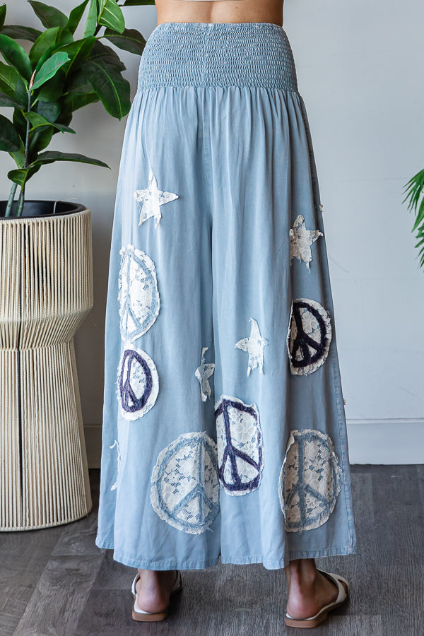 OLI + HALI Washed Peace + Star Tencel Pants on Simply Obsessed