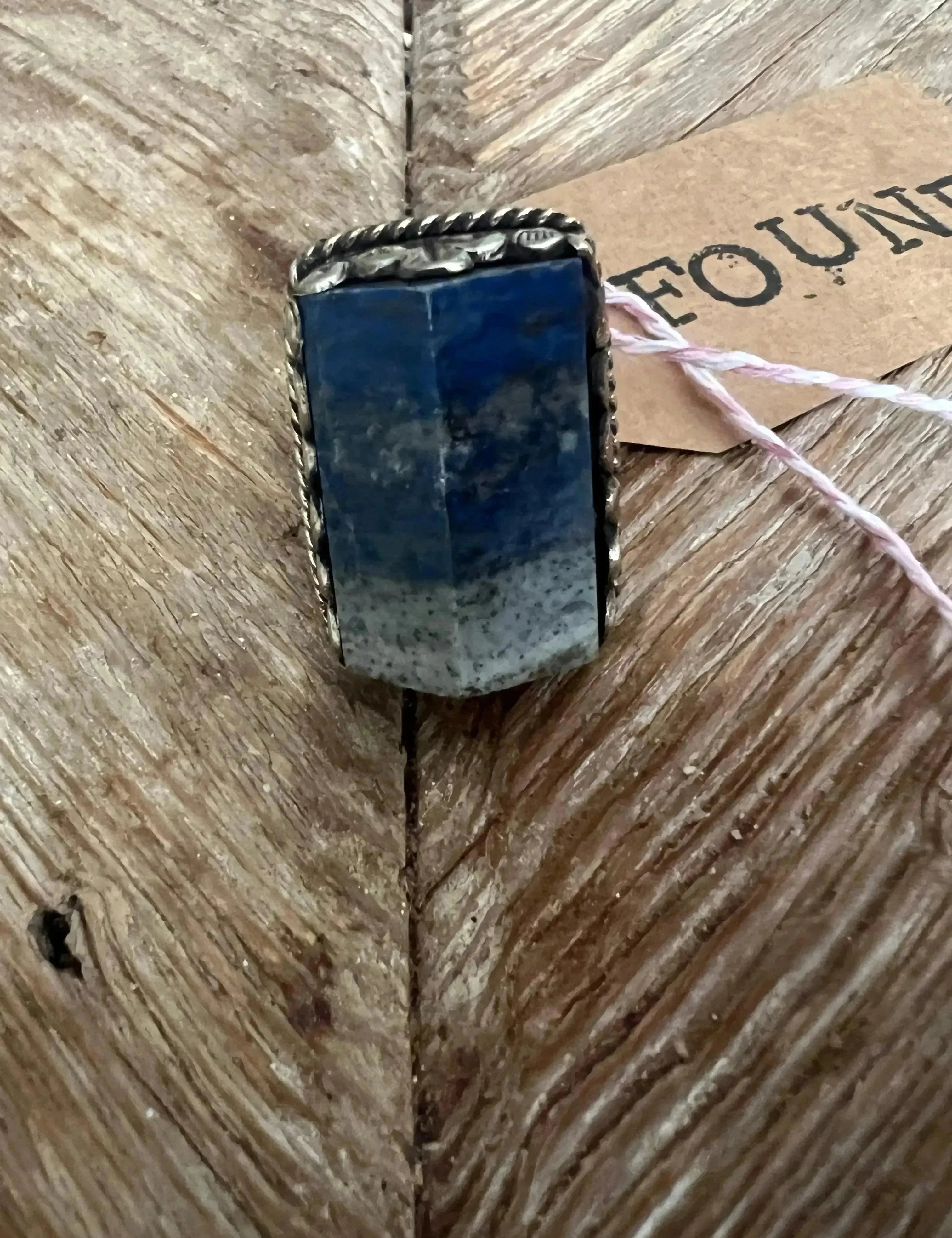 One of a Kind Adjustable Tibetan Silver Sodalite Ring on Simply Obsessed