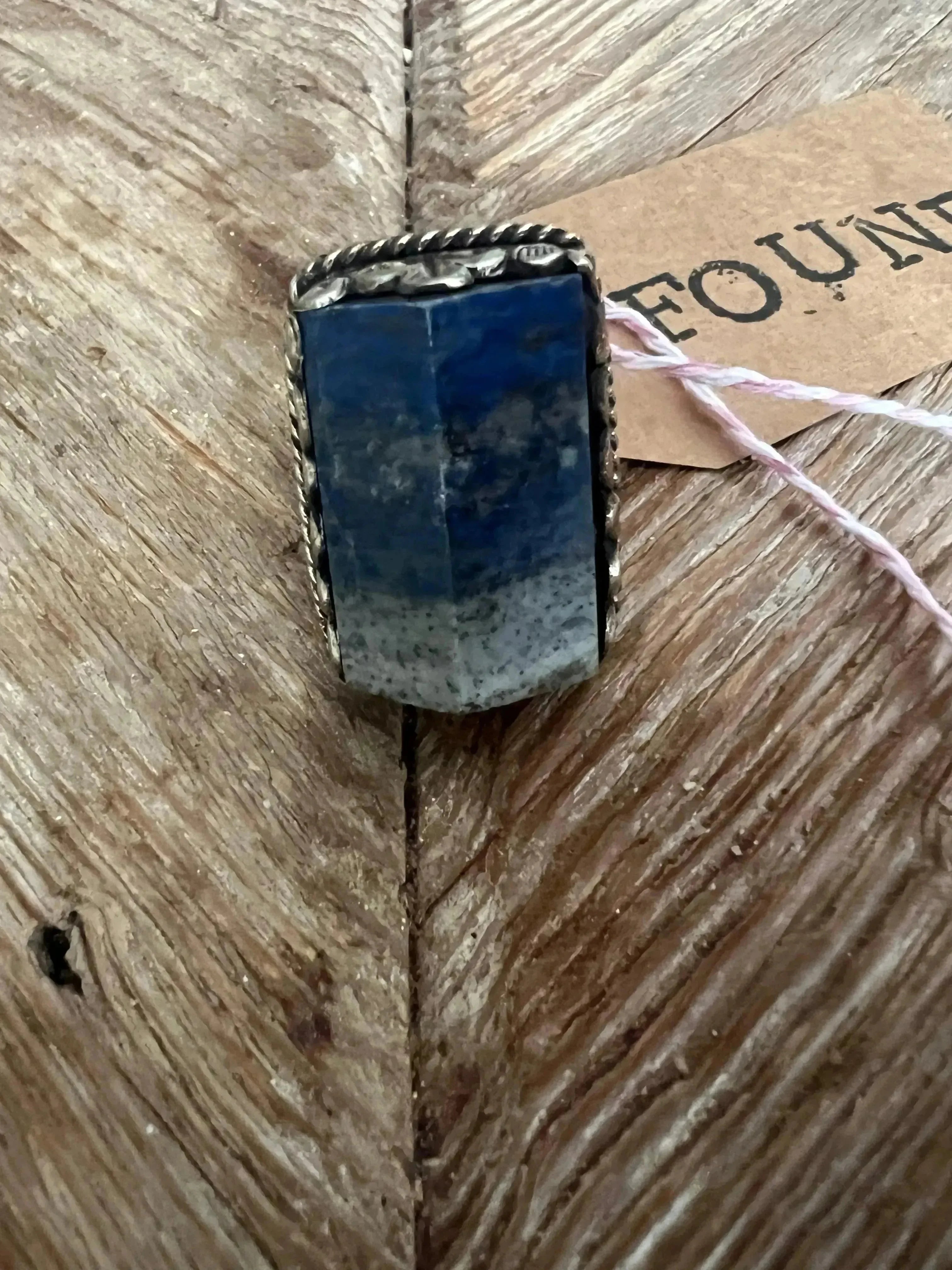 One of a Kind Adjustable Tibetan Silver Sodalite Ring on Simply Obsessed