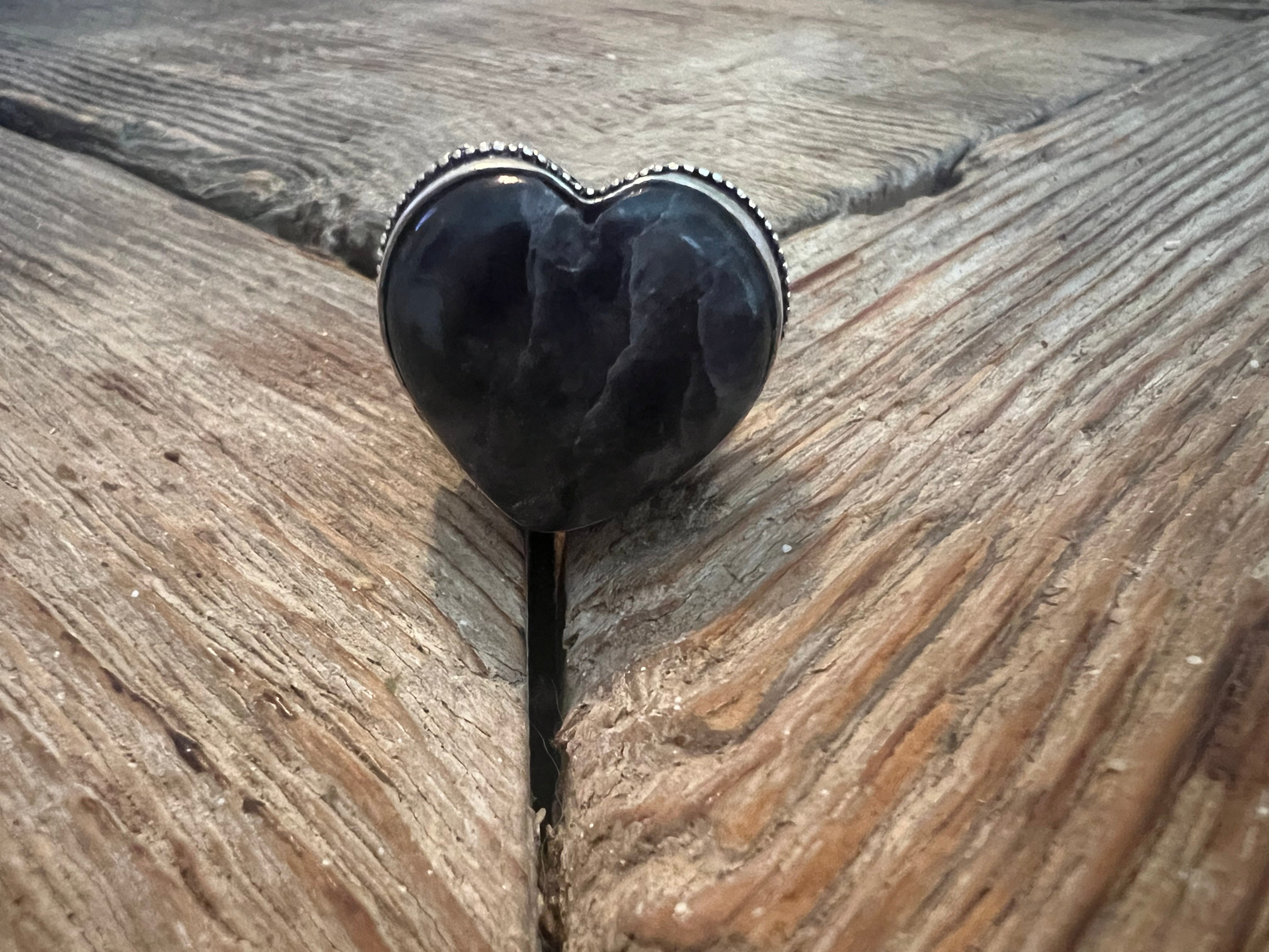 One of a Kind Amethyst Lace Heart Turkish Silver Ring (Size 9.5) on Simply Obsessed