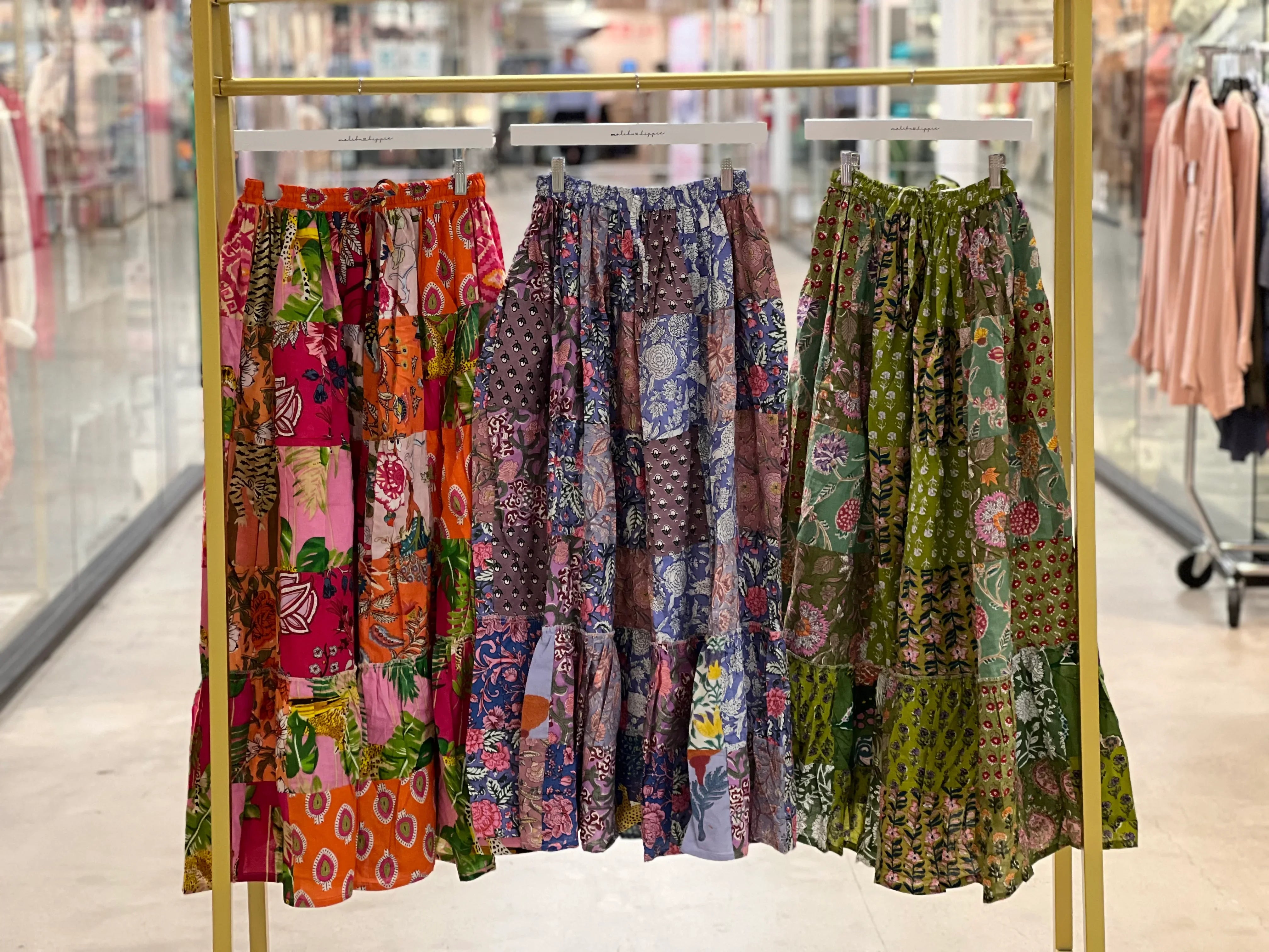 One of a Kind Patchwork Drawstring Skirts on Simply Obsessed