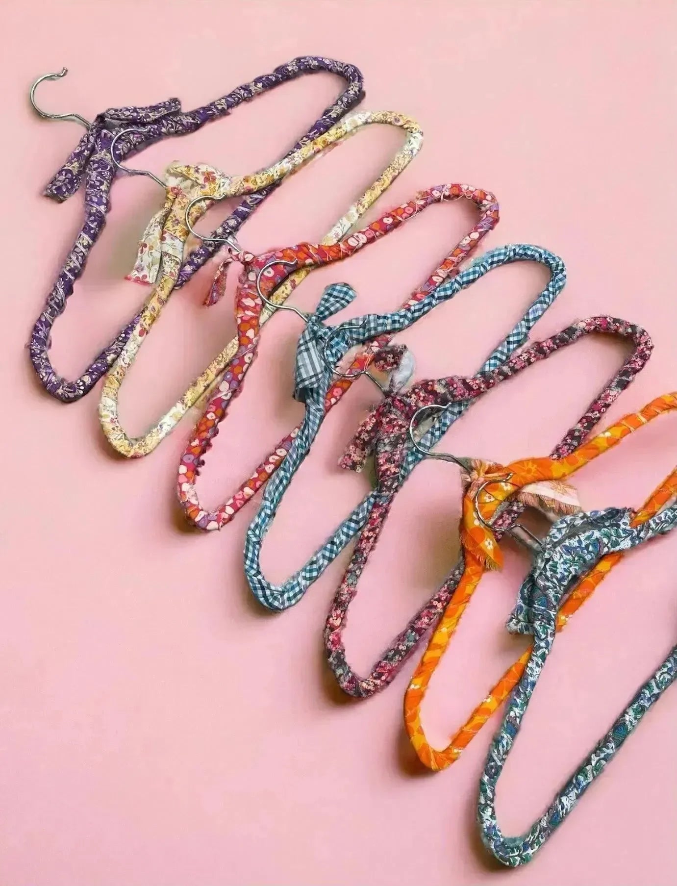 MALIBU HIPPIE Pack of 6 Fabric Wrapped Hangers