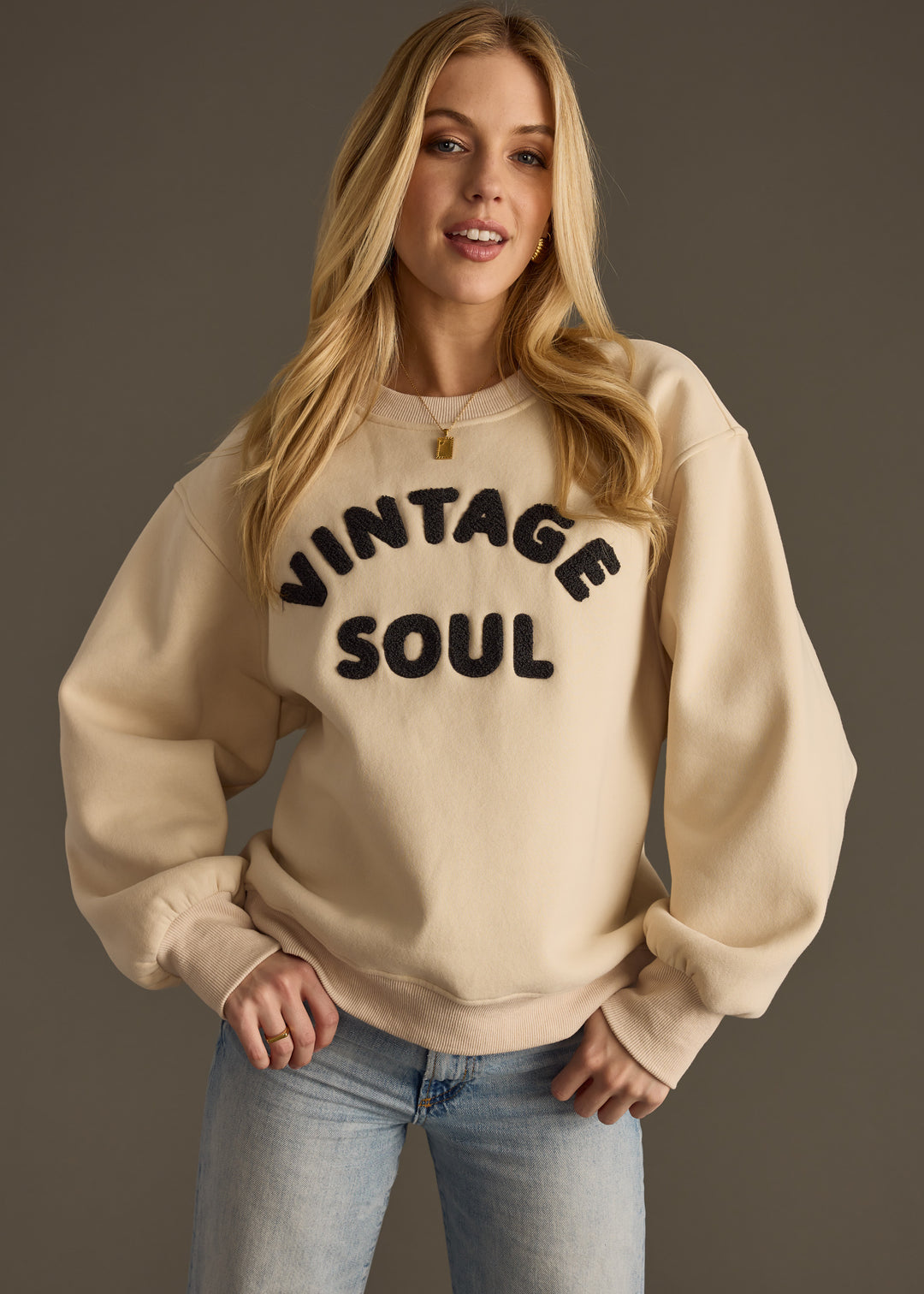 PANACHE Vintage Soul Sweatshirt - CREAM on Simply Obsessed