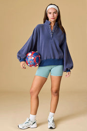 PAPERMOON Piper Snap Button Collared Sweatshirt on Simply Obsessed