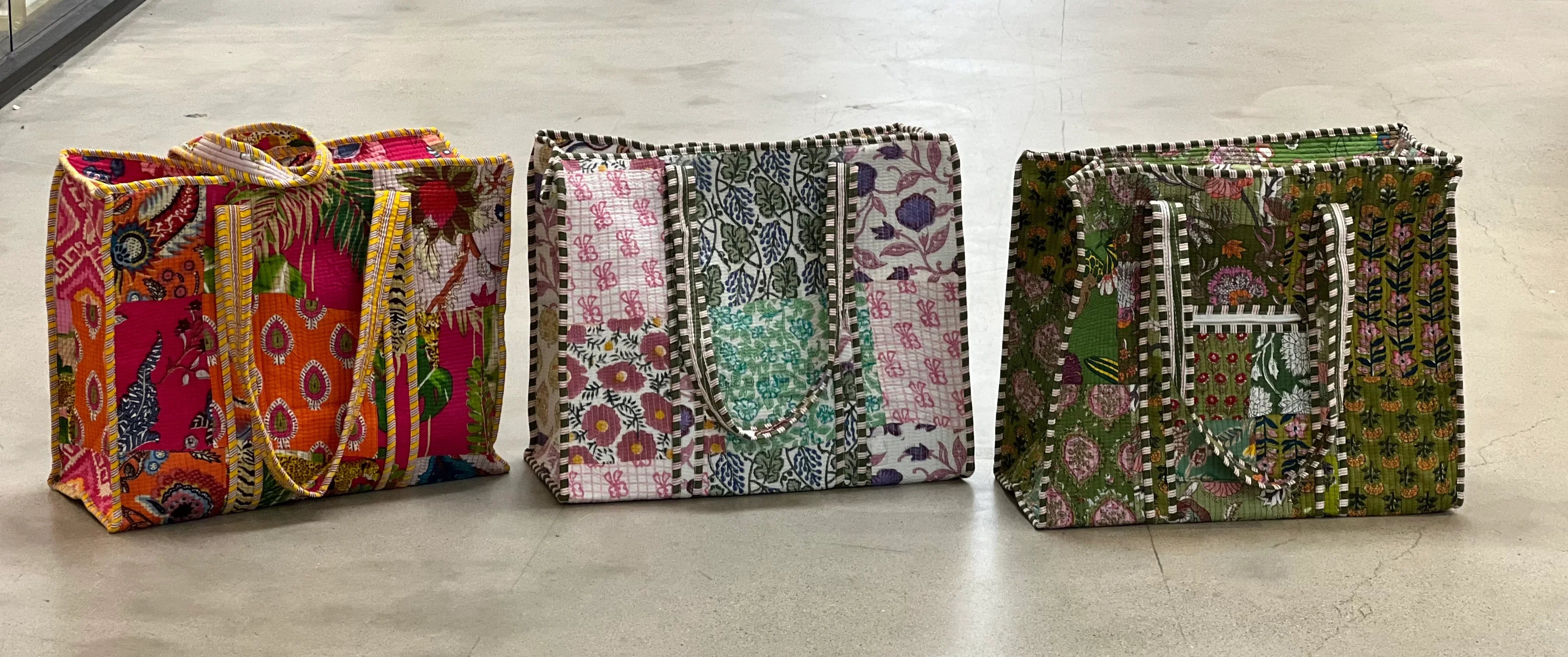Patchwork Carryall Bag on Simply Obsessed