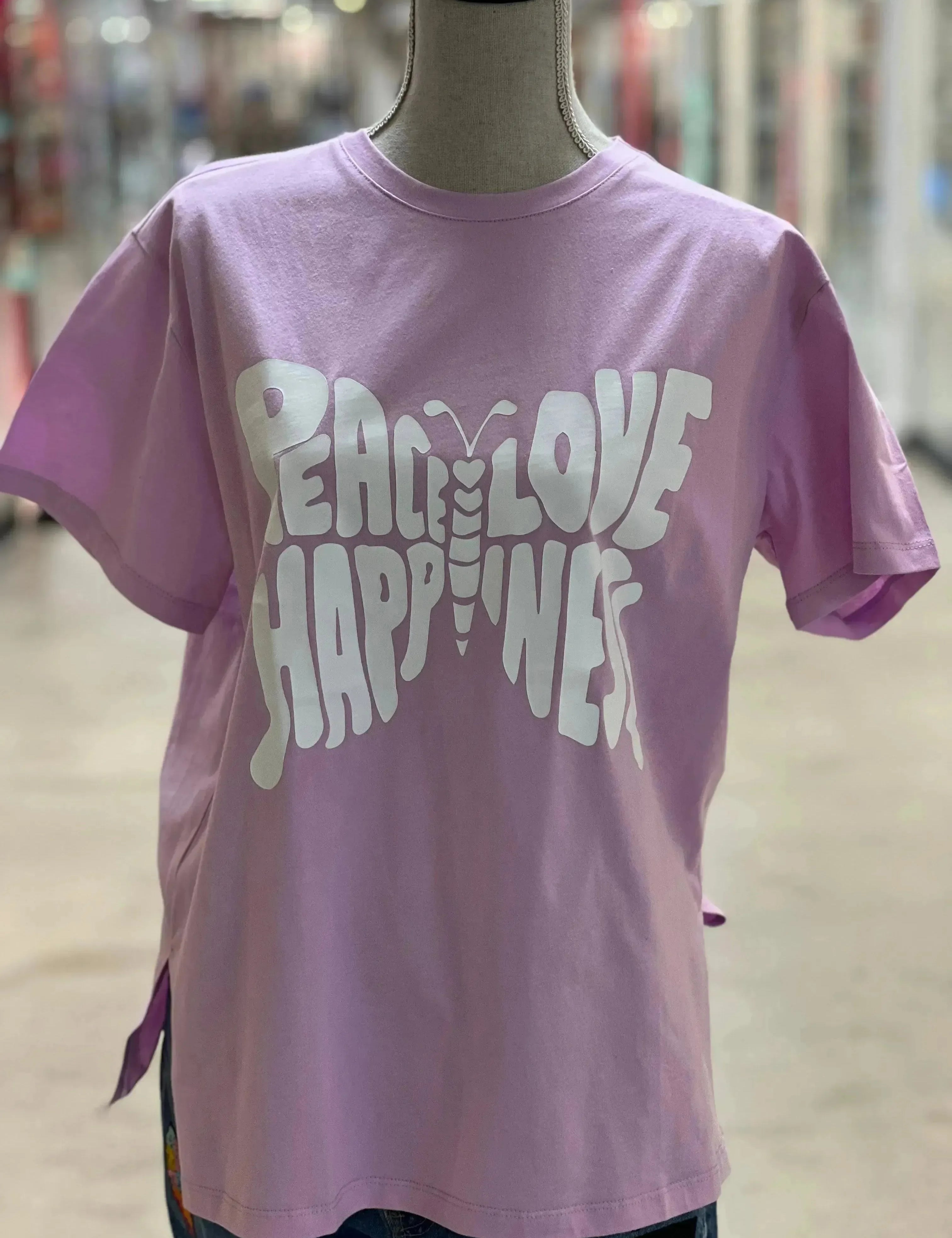 Peace & Butterfly Graphic Tee on Simply Obsessed