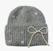 Pearl Bow Beanies on Simply Obsessed