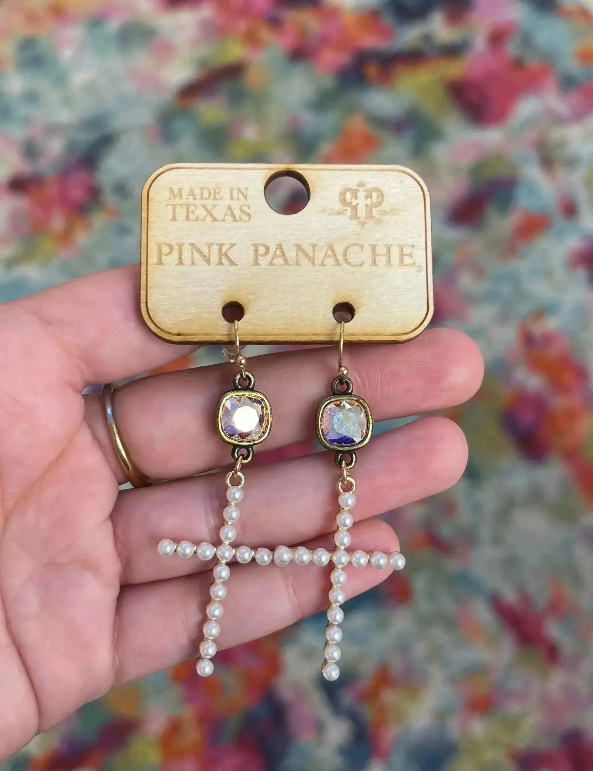 Pearl Cross Earrings on Simply Obsessed