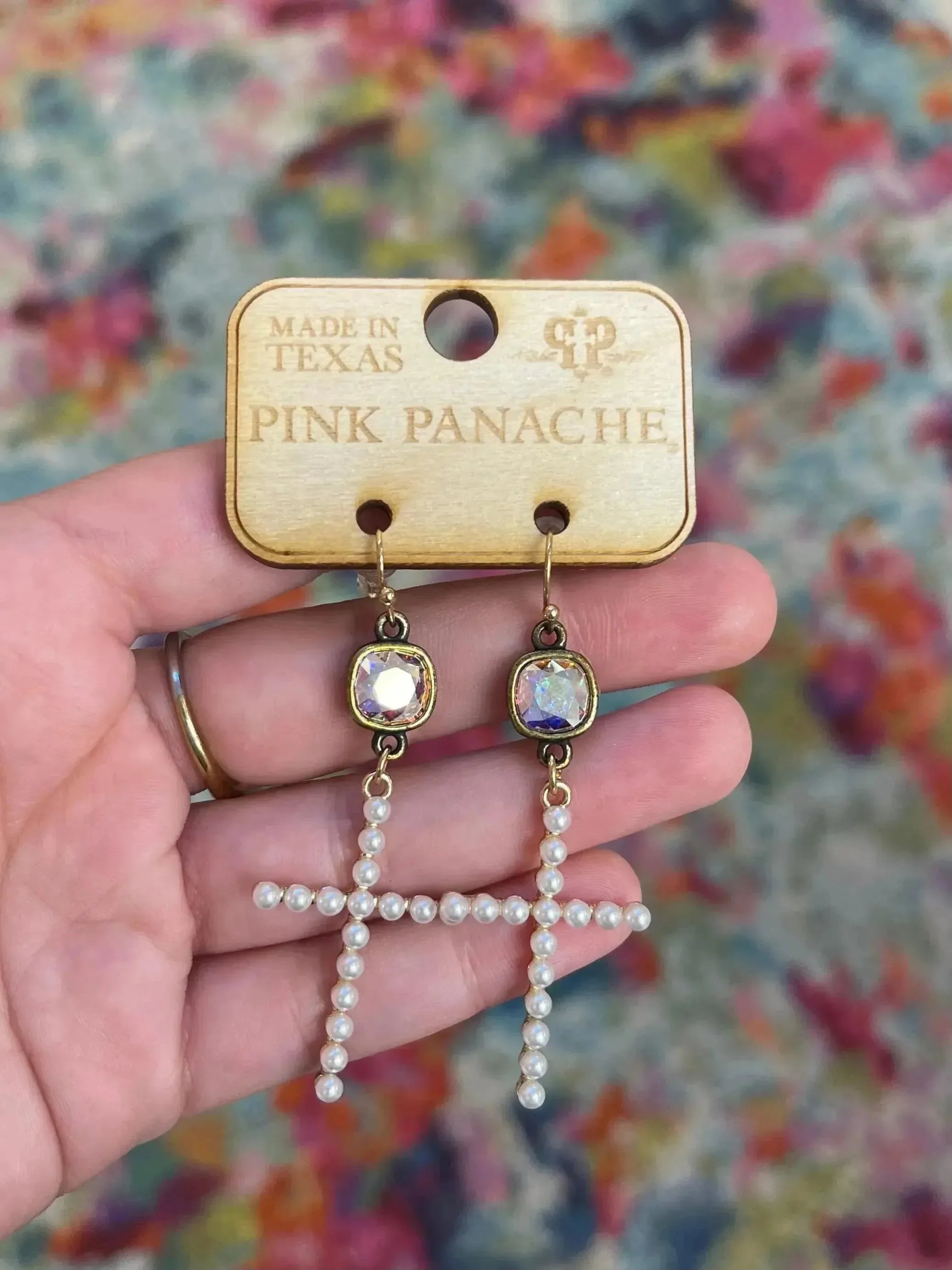 Pearl Cross Earrings on Simply Obsessed