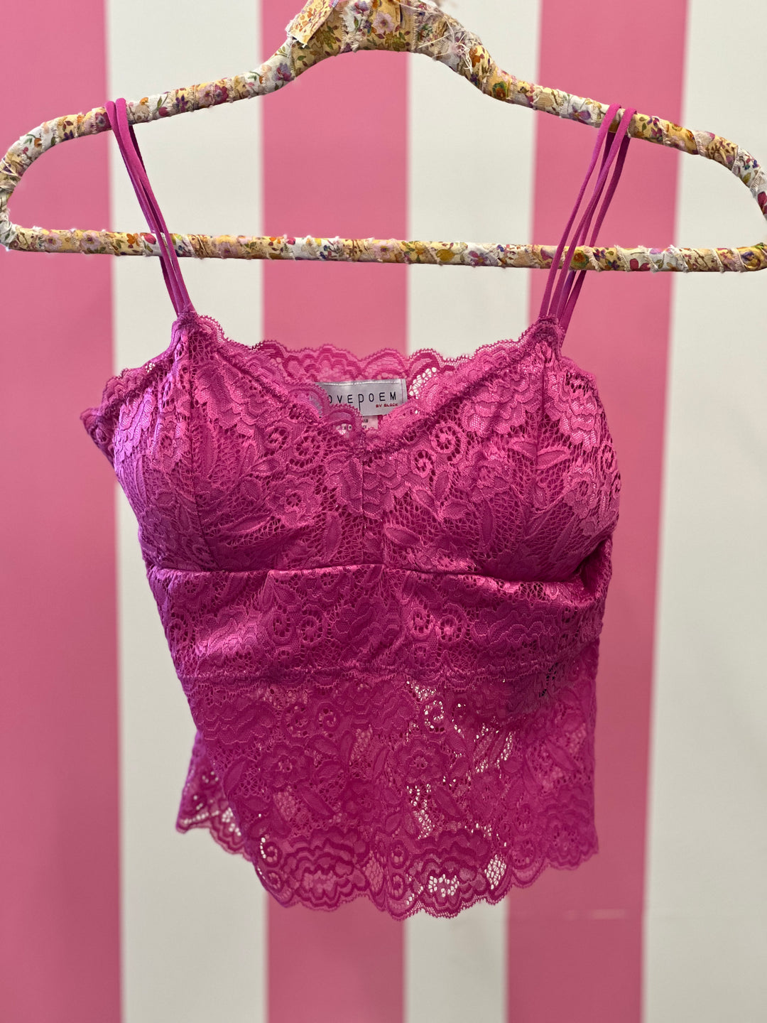 Pink Lace Bralette on Simply Obsessed