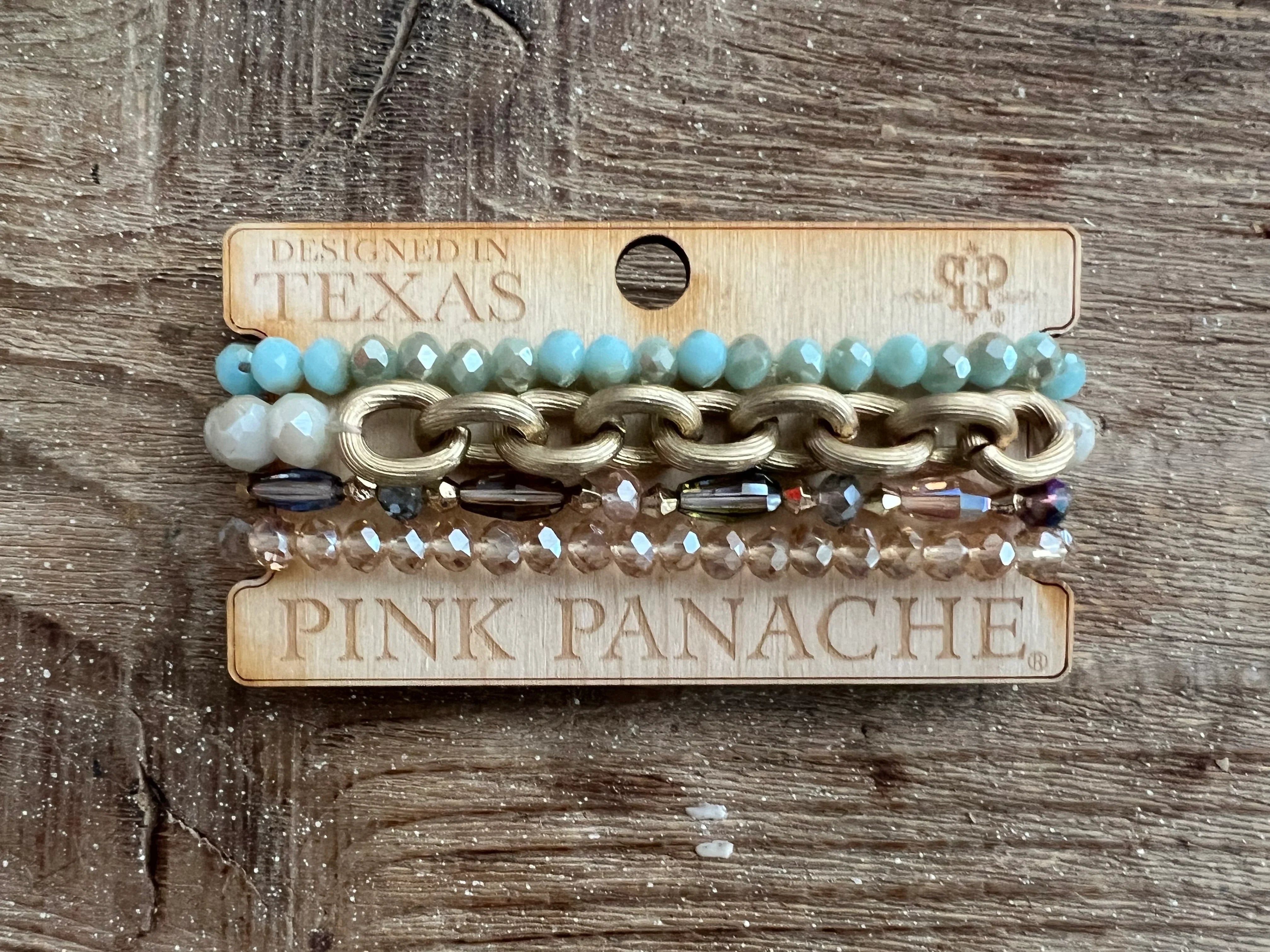 PINK PANACHE #211 Gold Chain Bracelet Stack on Simply Obsessed