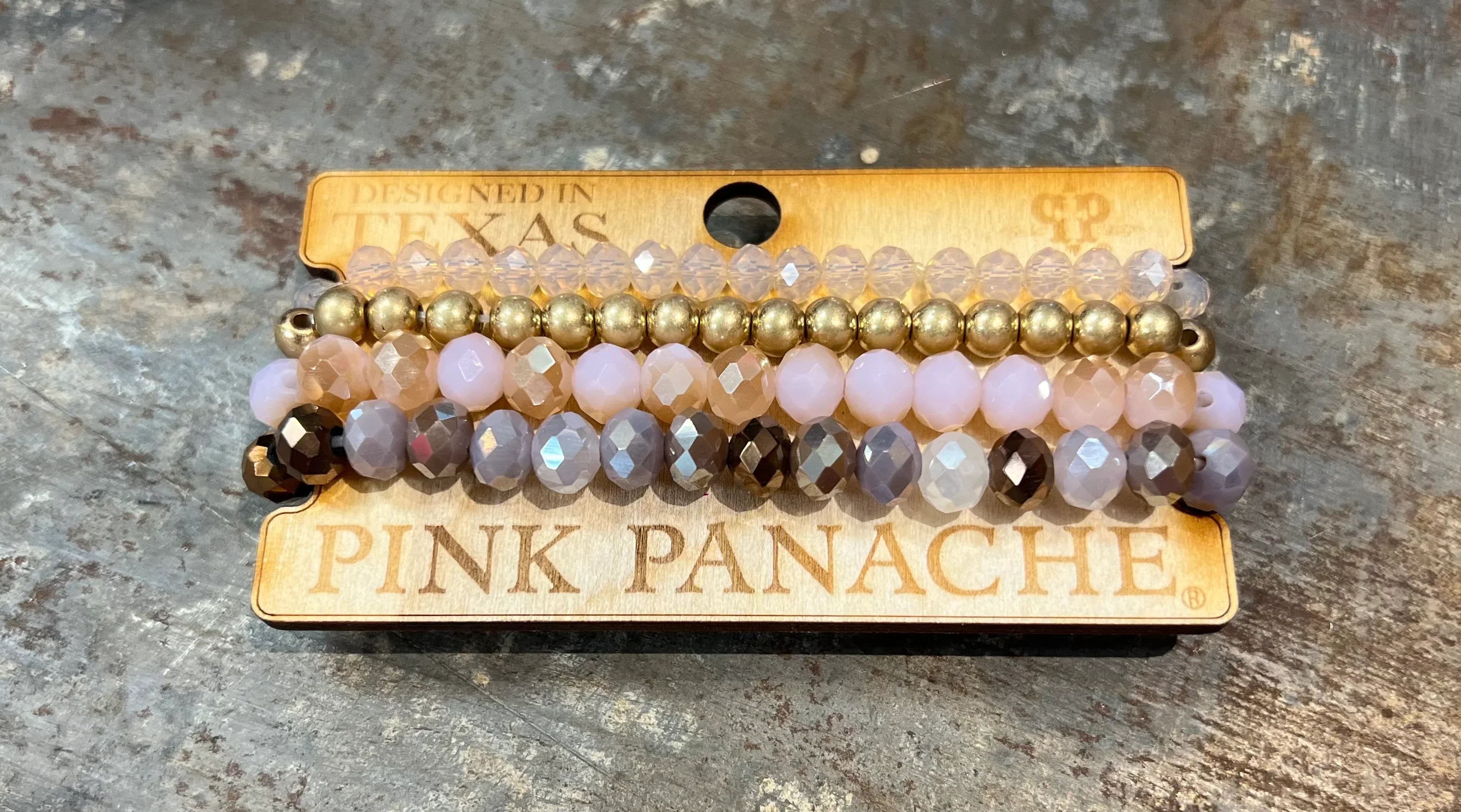 PINK PANACHE #308 Pink Neutral Bracelet Stack on Simply Obsessed