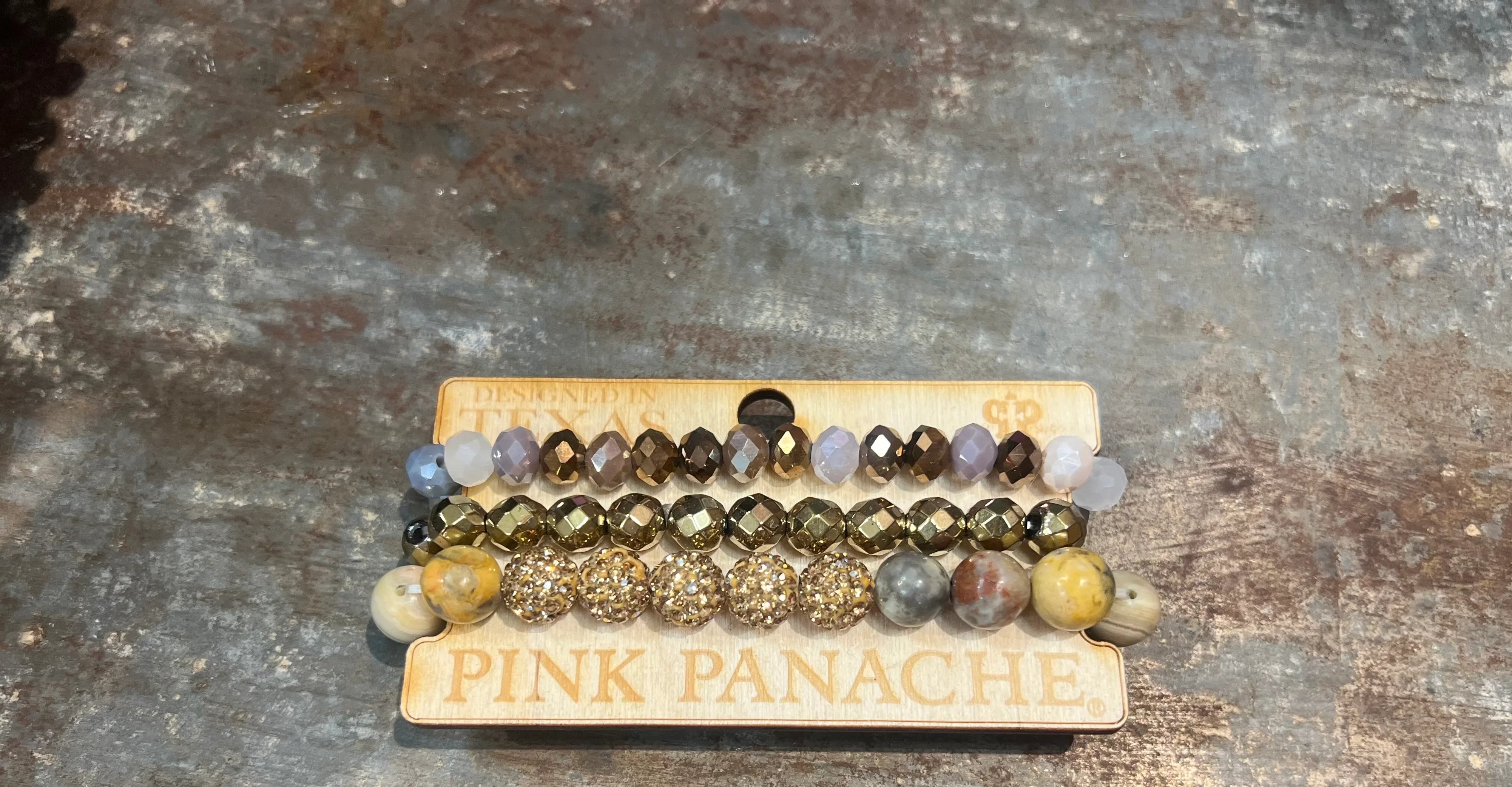 PINK PANACHE #314 Bronze Neutral Bracelet Stack on Simply Obsessed