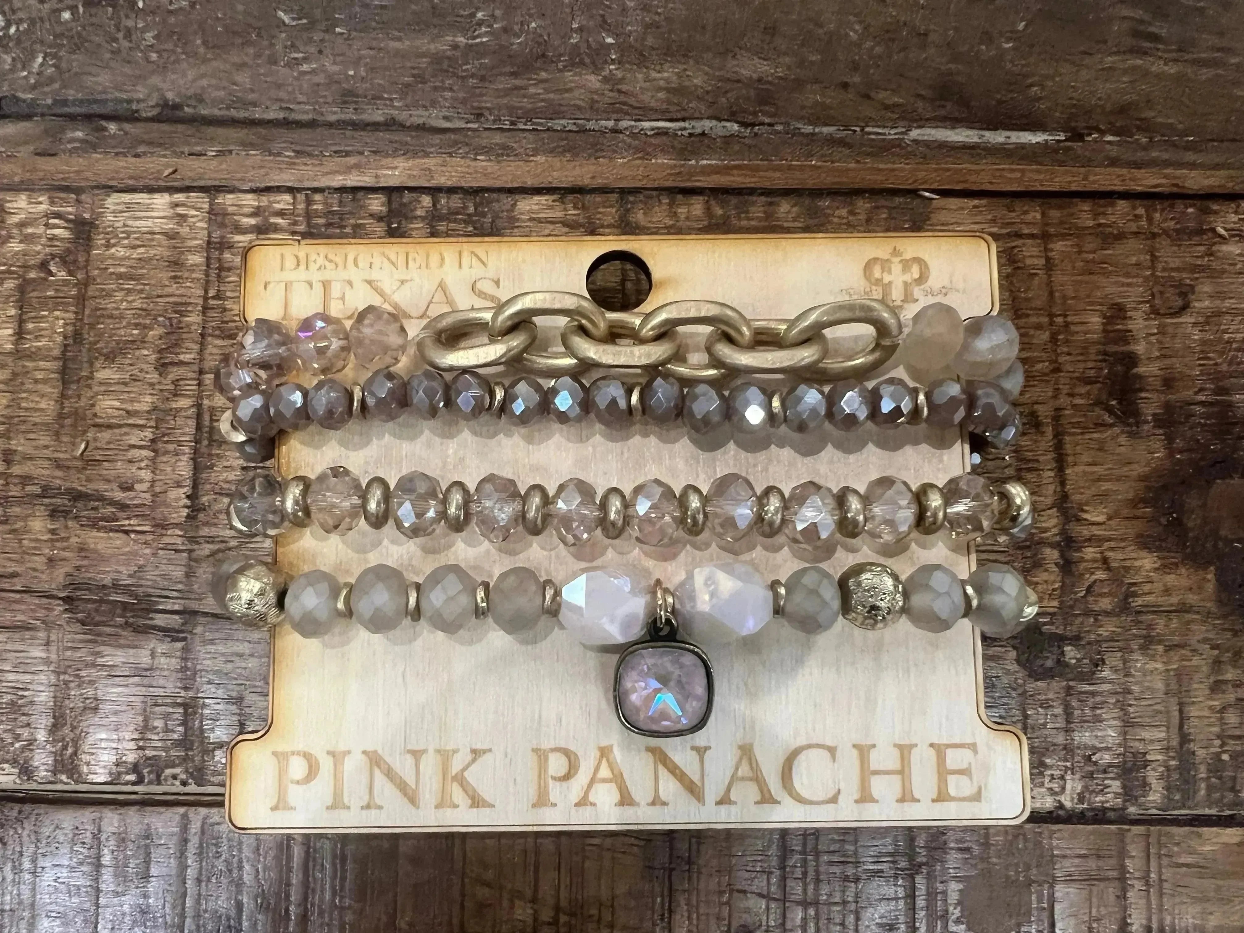 PINK PANACHE 4-Layer Neutral Gold Stack on Simply Obsessed