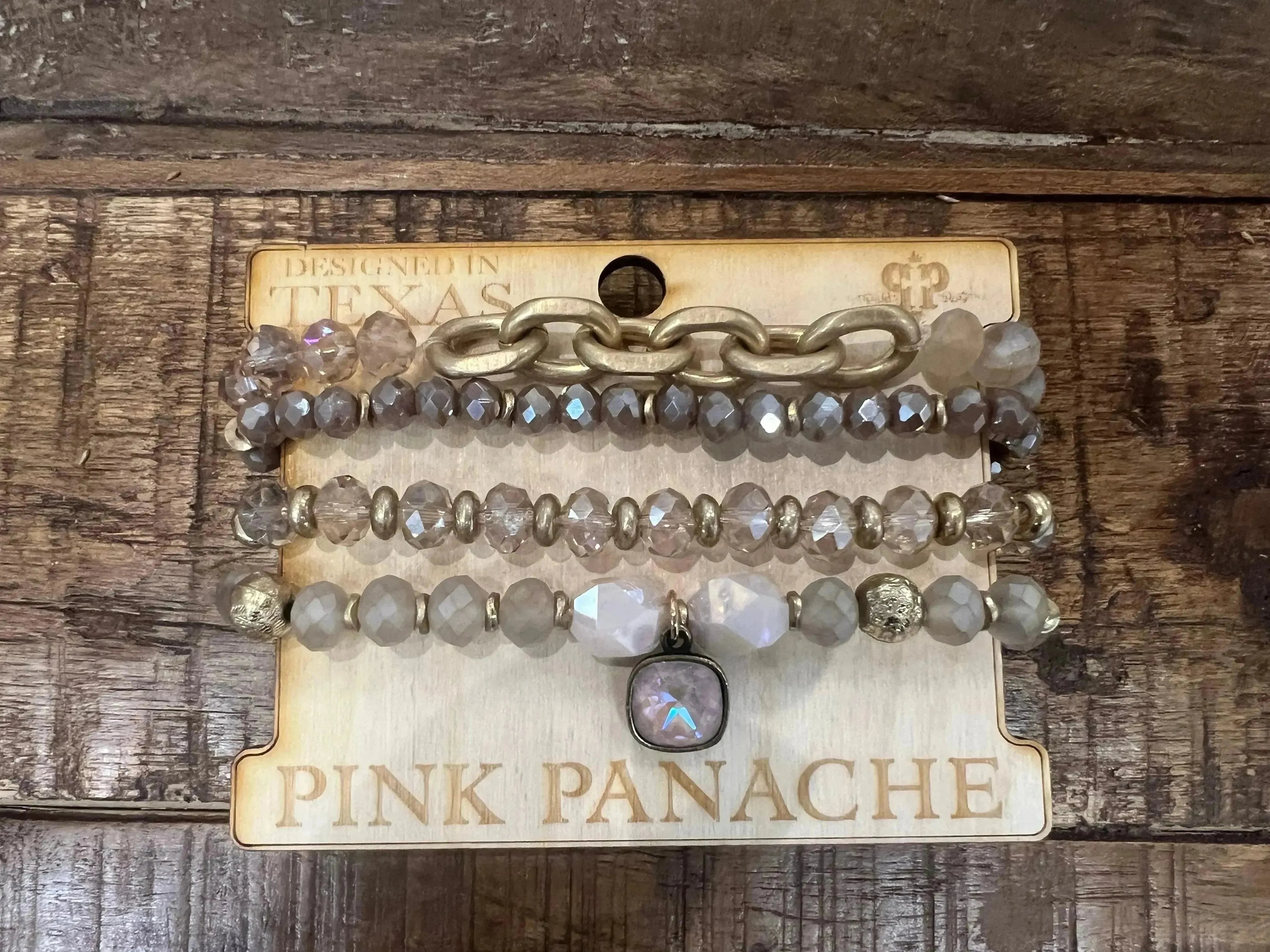 PINK PANACHE 4-Layer Neutral Gold Stack on Simply Obsessed