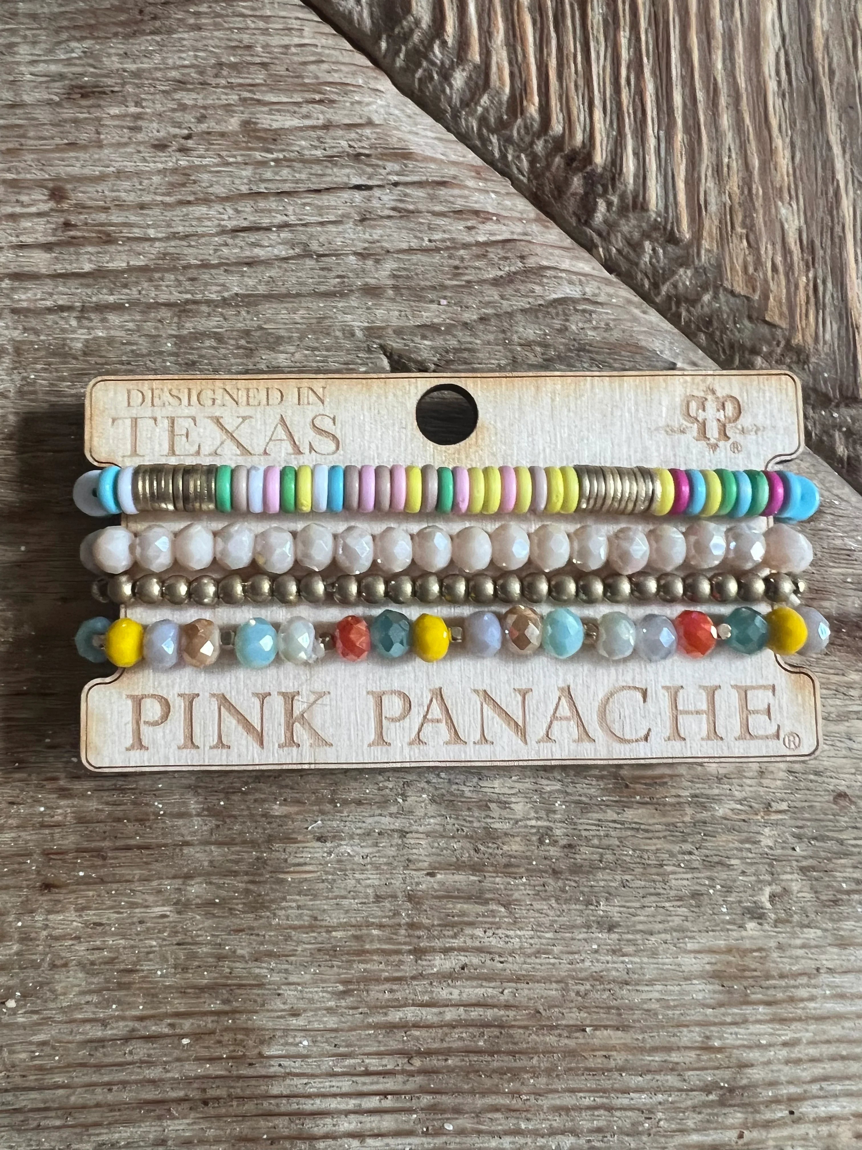 PINK PANACHE #402 Multi/Gold Bracelet Stack on Simply Obsessed