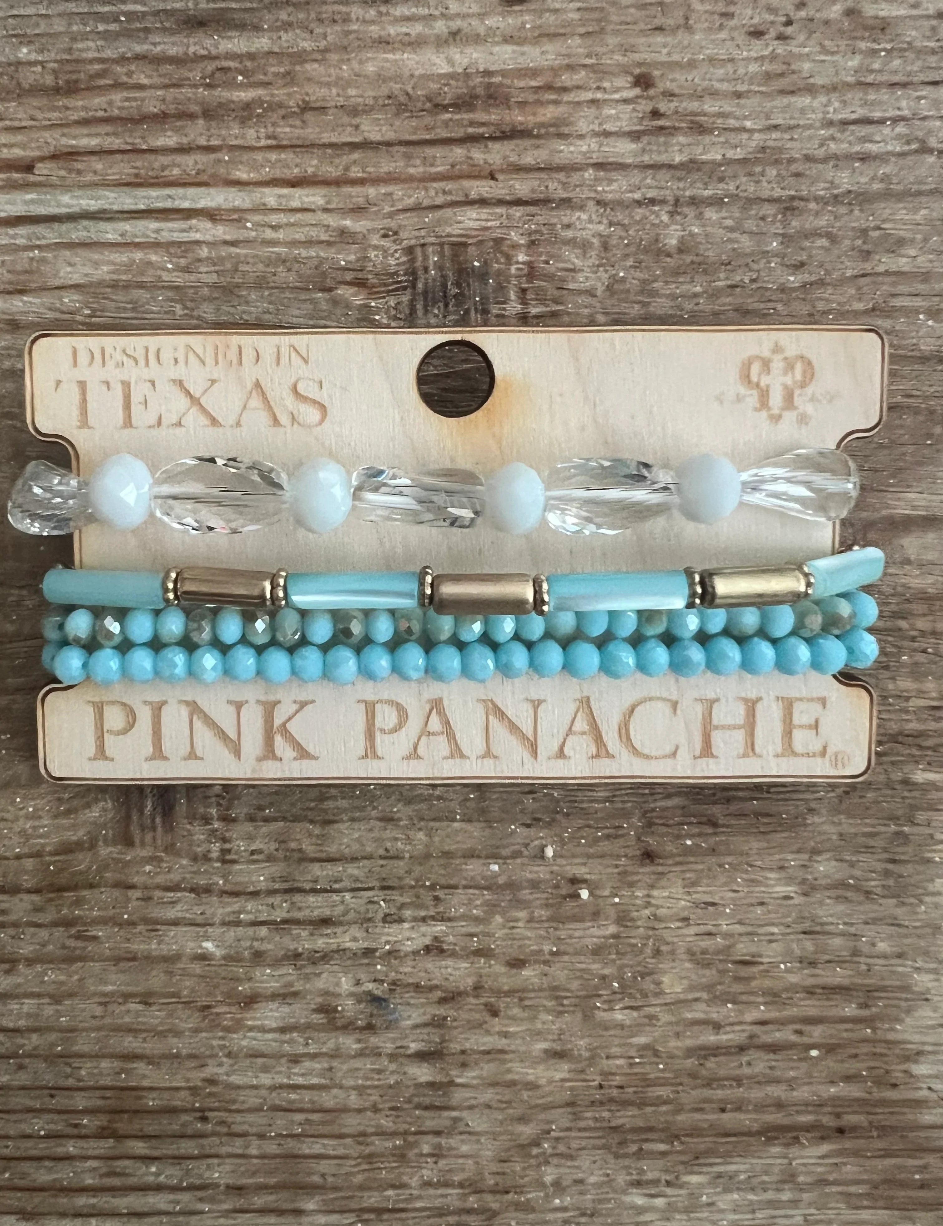PINK PANACHE #413 Ocean Blue Bracelet Stack on Simply Obsessed