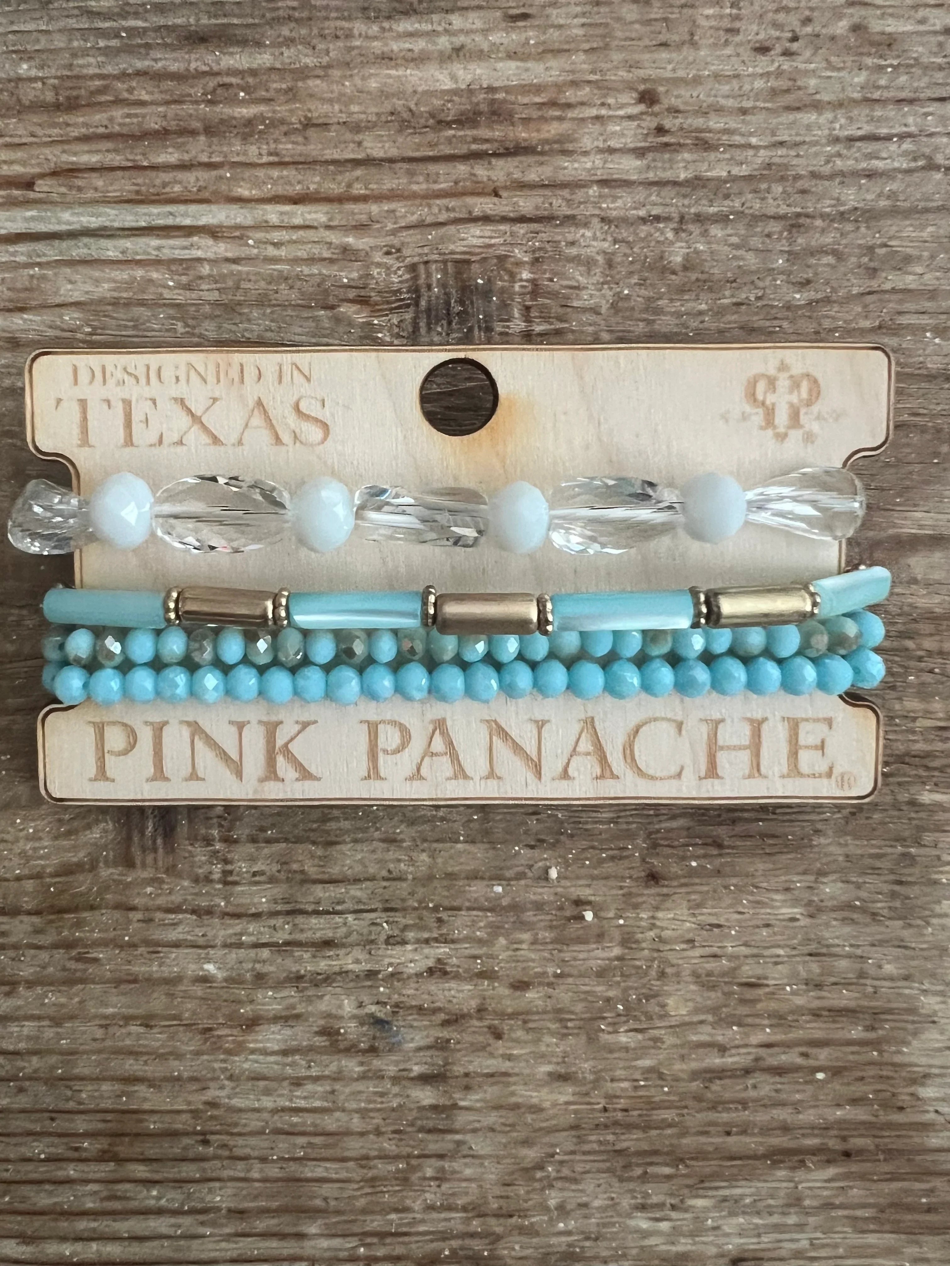 PINK PANACHE #413 Ocean Blue Bracelet Stack on Simply Obsessed