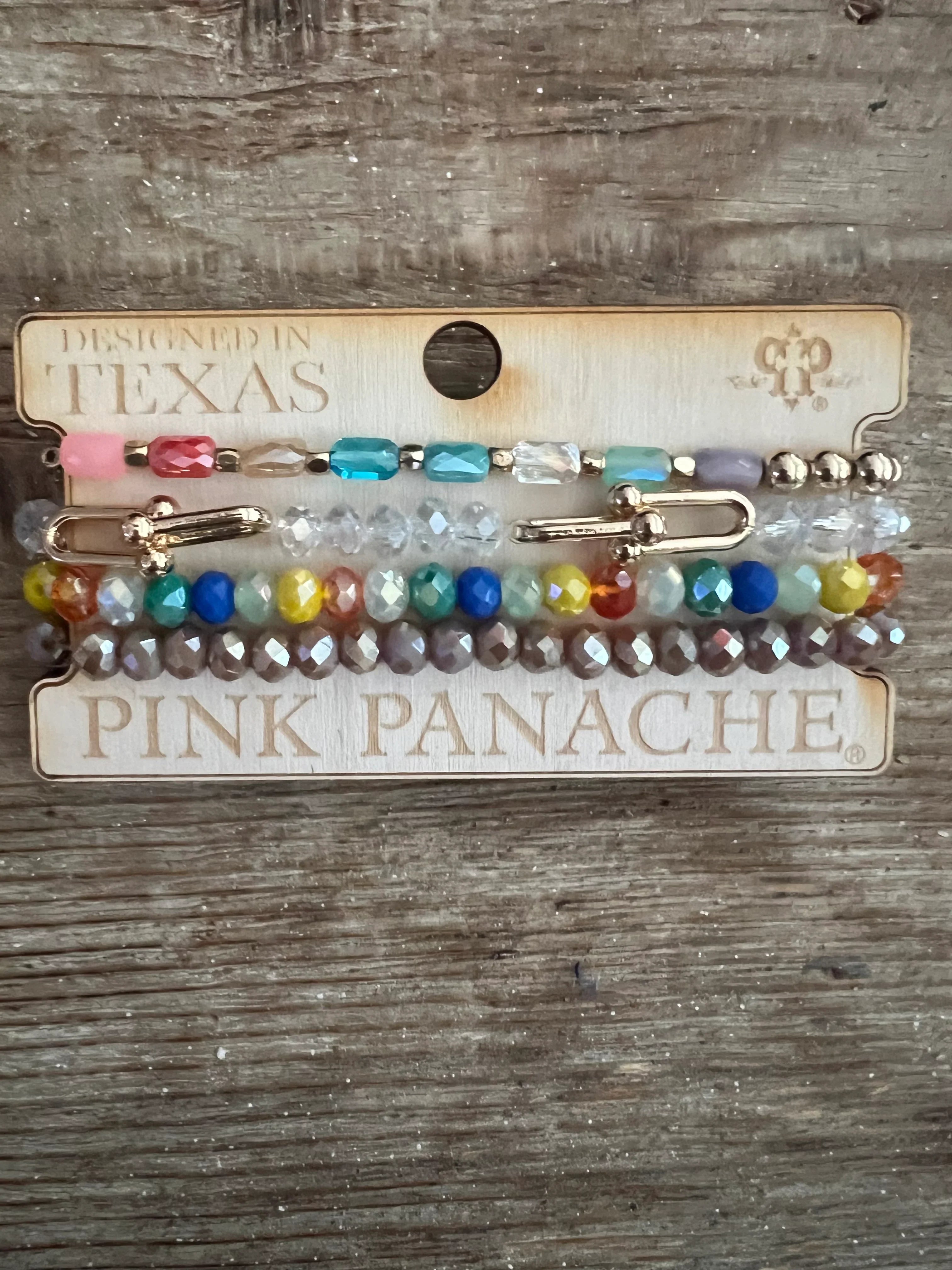 PINK PANACHE #416 Dainty Multi Bracelet Stack on Simply Obsessed