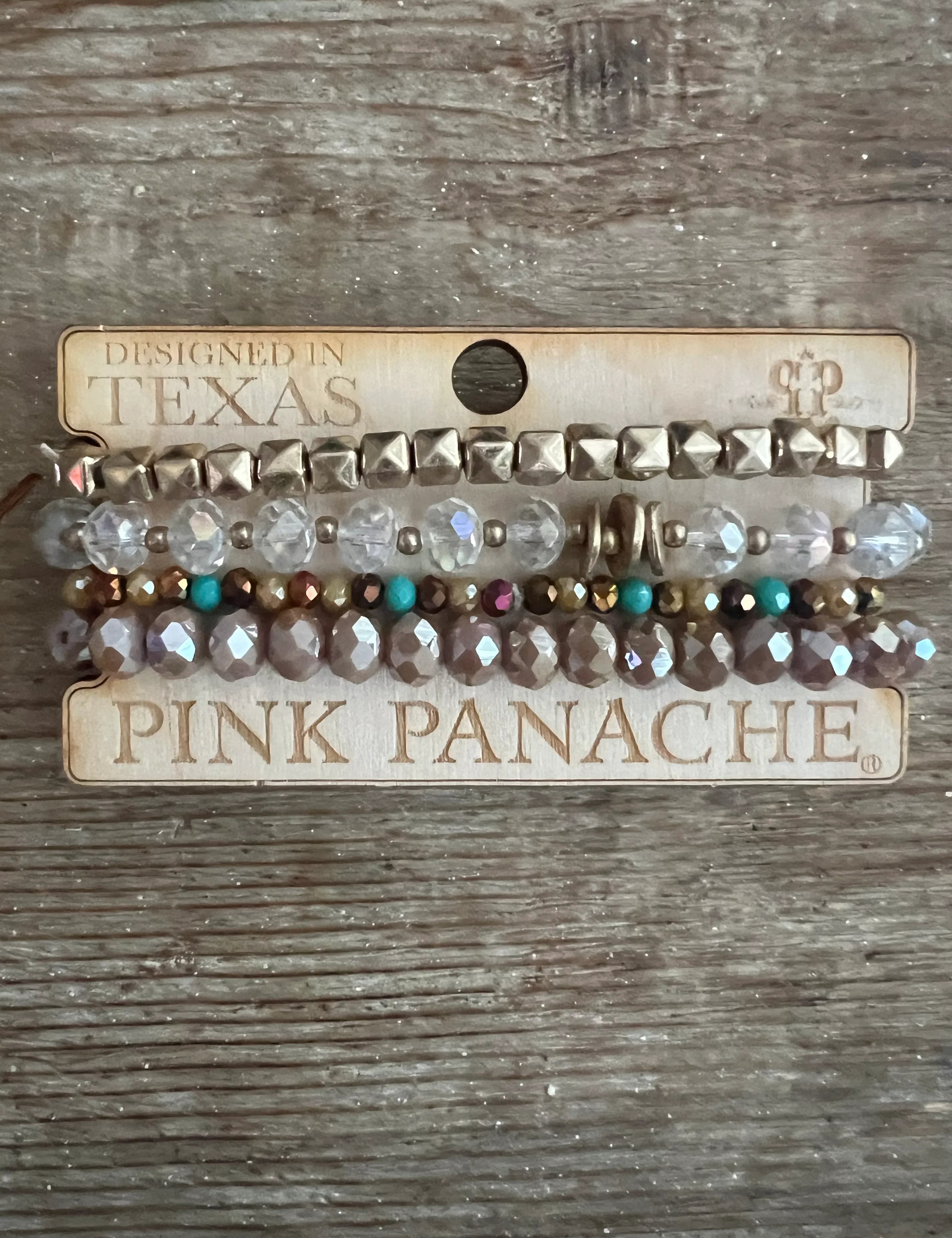PINK PANACHE #418 Gold Neutral Bracelet Stack on Simply Obsessed