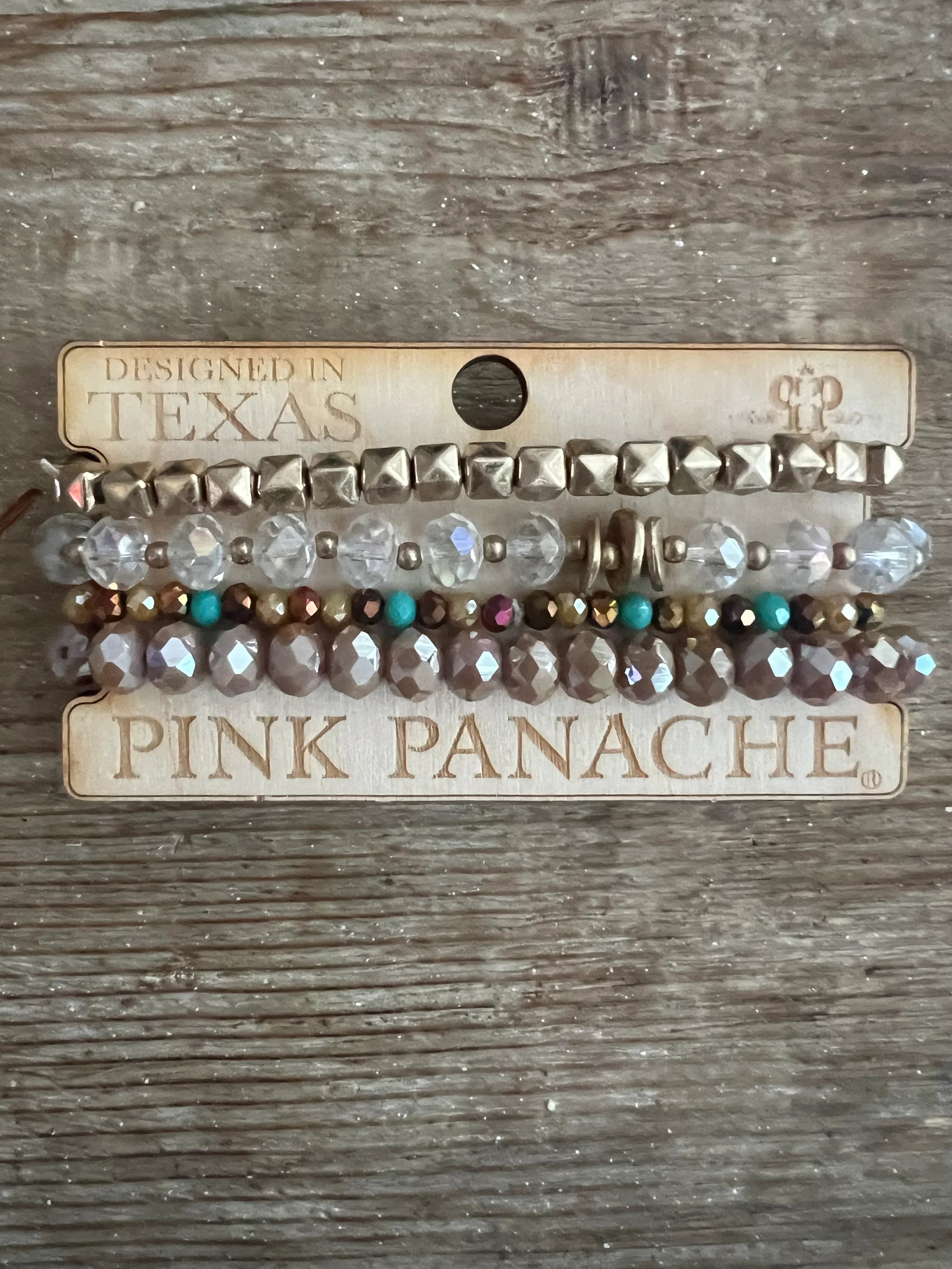 PINK PANACHE #418 Gold Neutral Bracelet Stack on Simply Obsessed