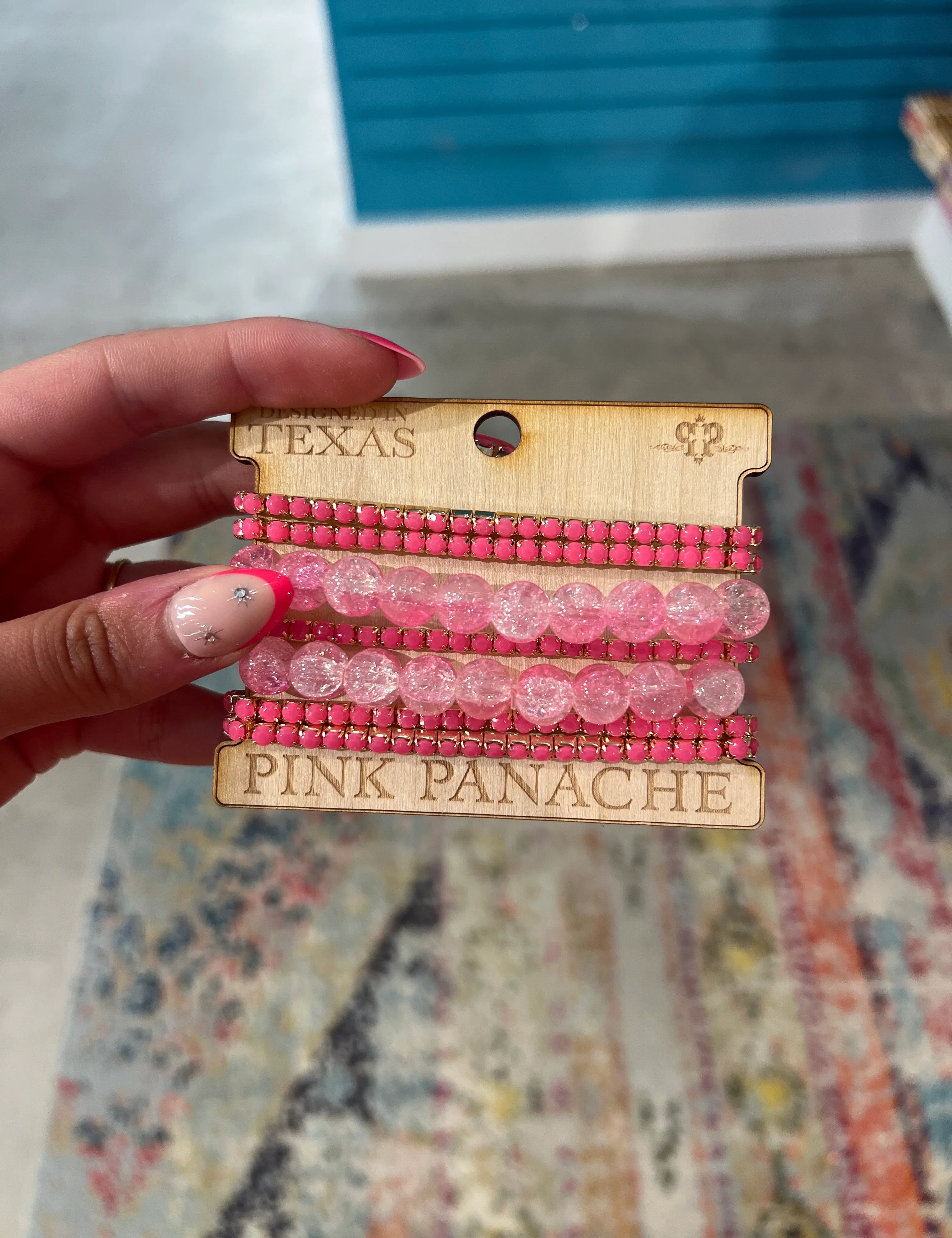PINK PANACHE 6-Layer Hot Pink Bracelet Stack on Simply Obsessed