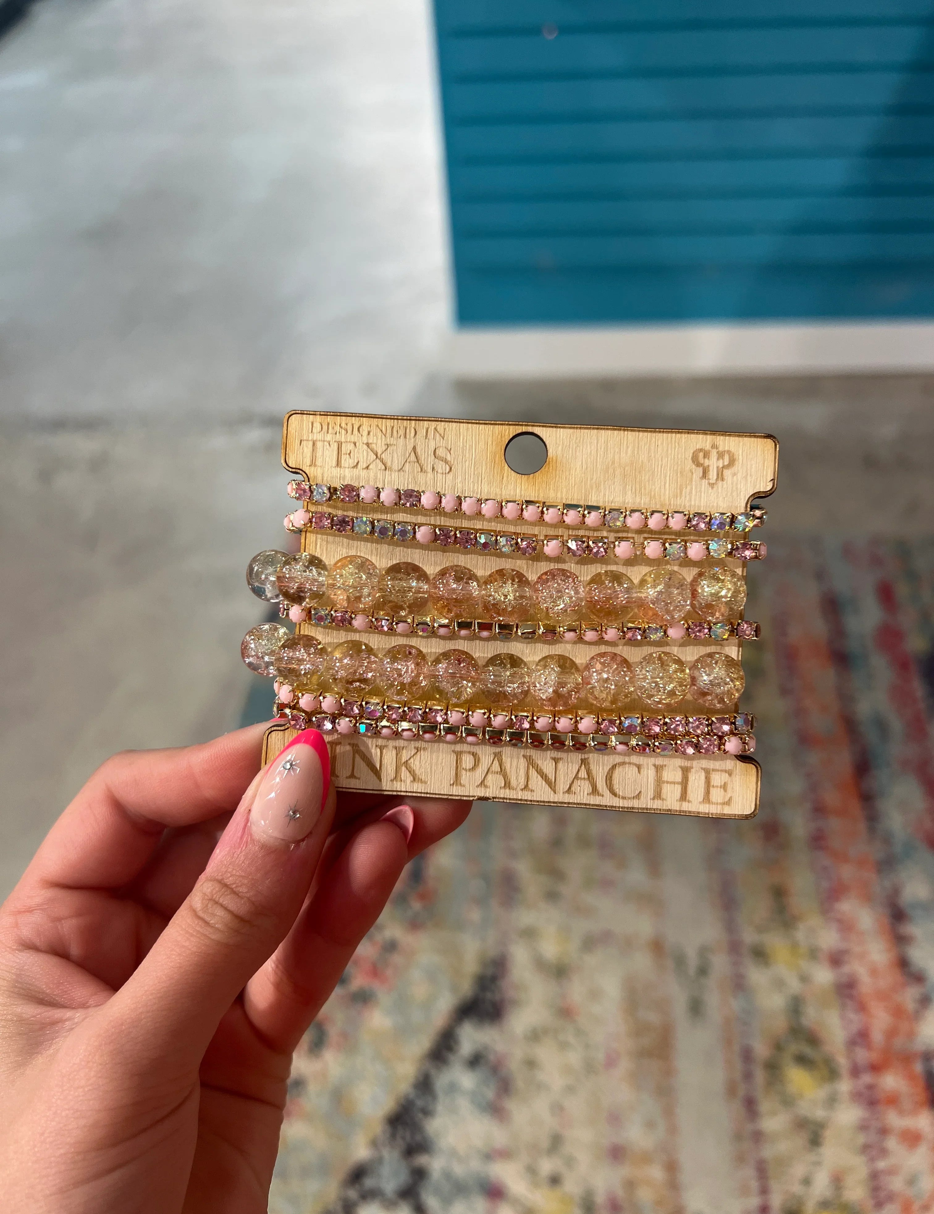PINK PANACHE 6-Layer Light Pink Bracelet Stack on Simply Obsessed