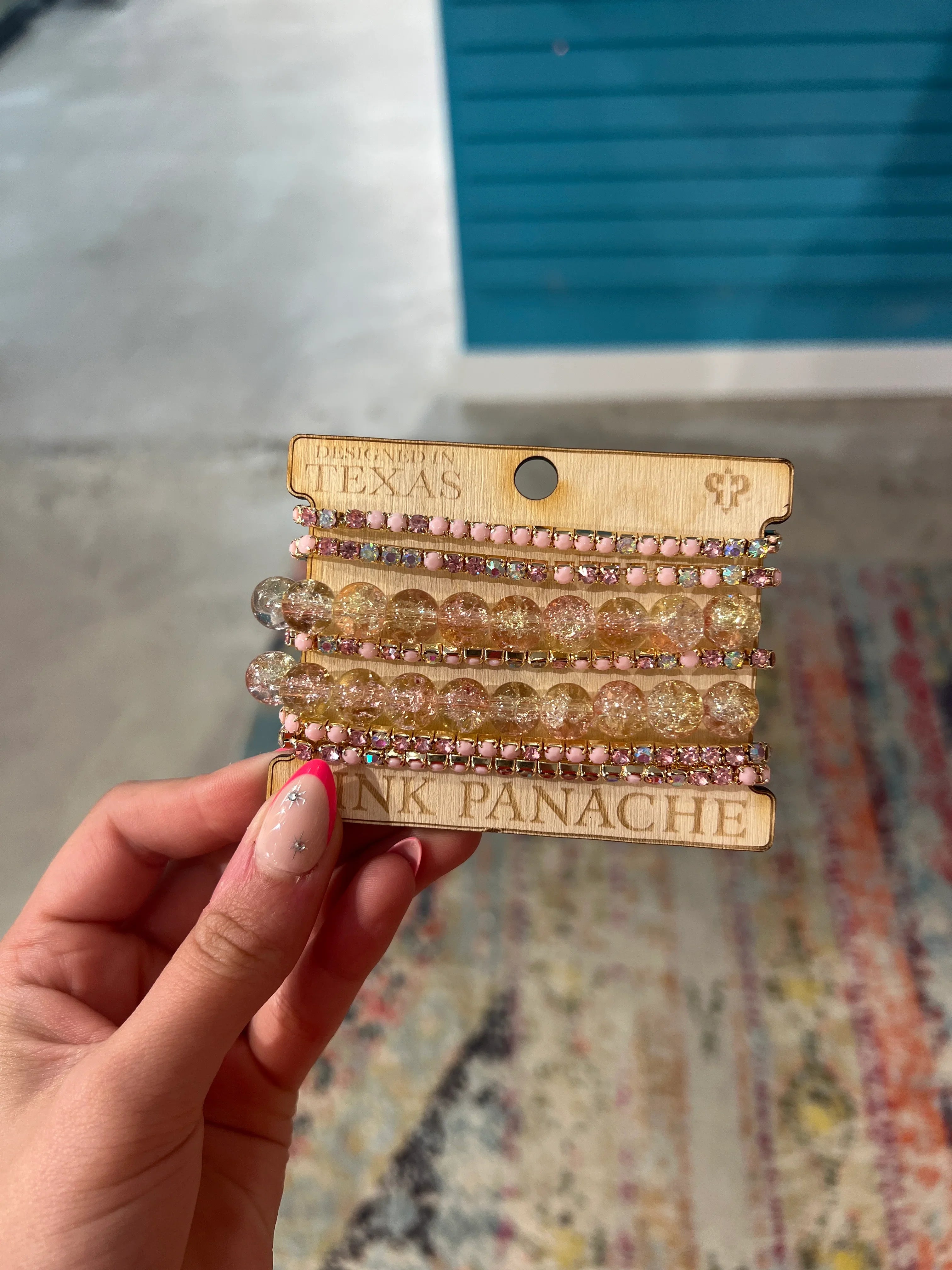PINK PANACHE 6-Layer Light Pink Bracelet Stack on Simply Obsessed