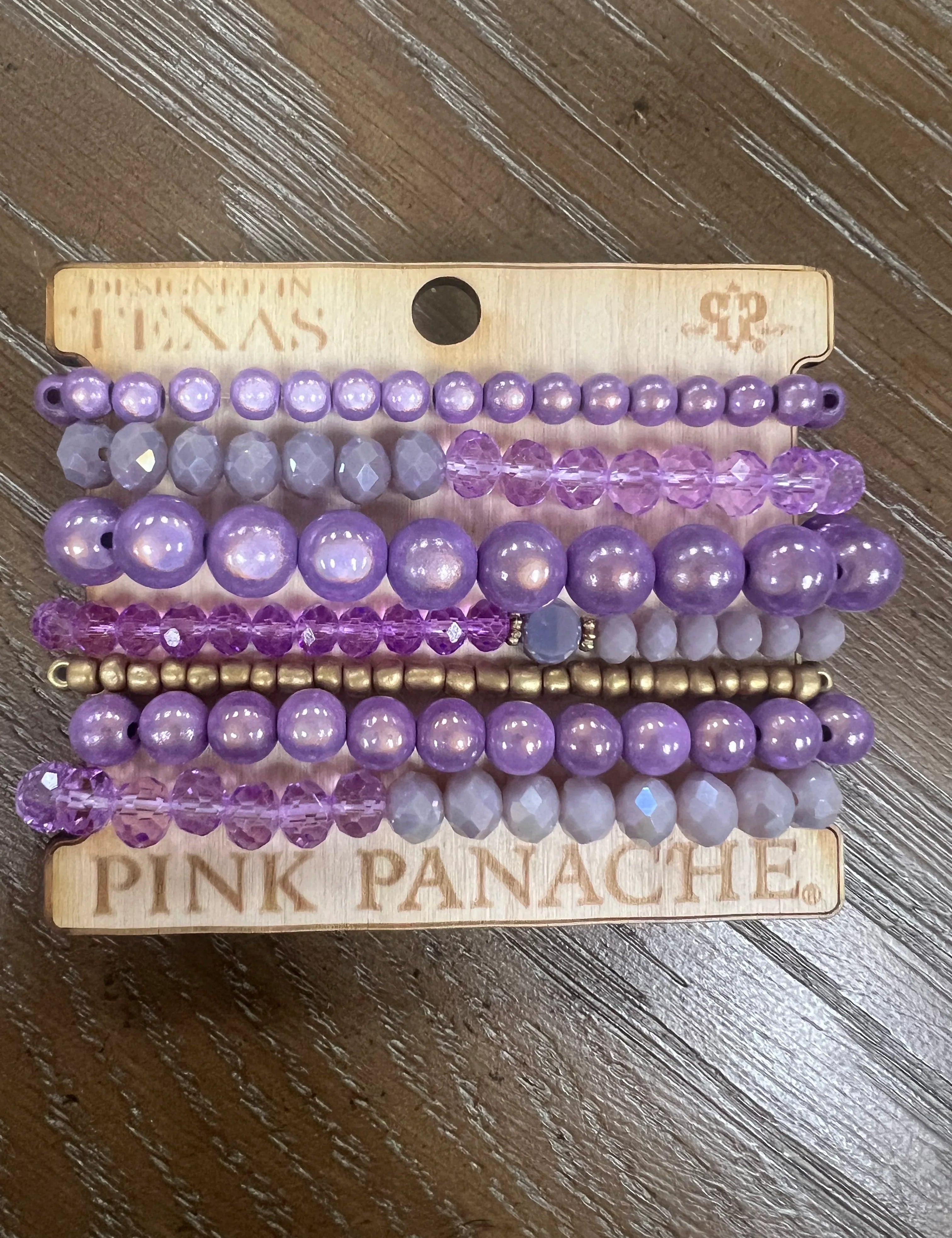 PINK PANACHE 7-Layer Purple Bracelet Stack on Simply Obsessed