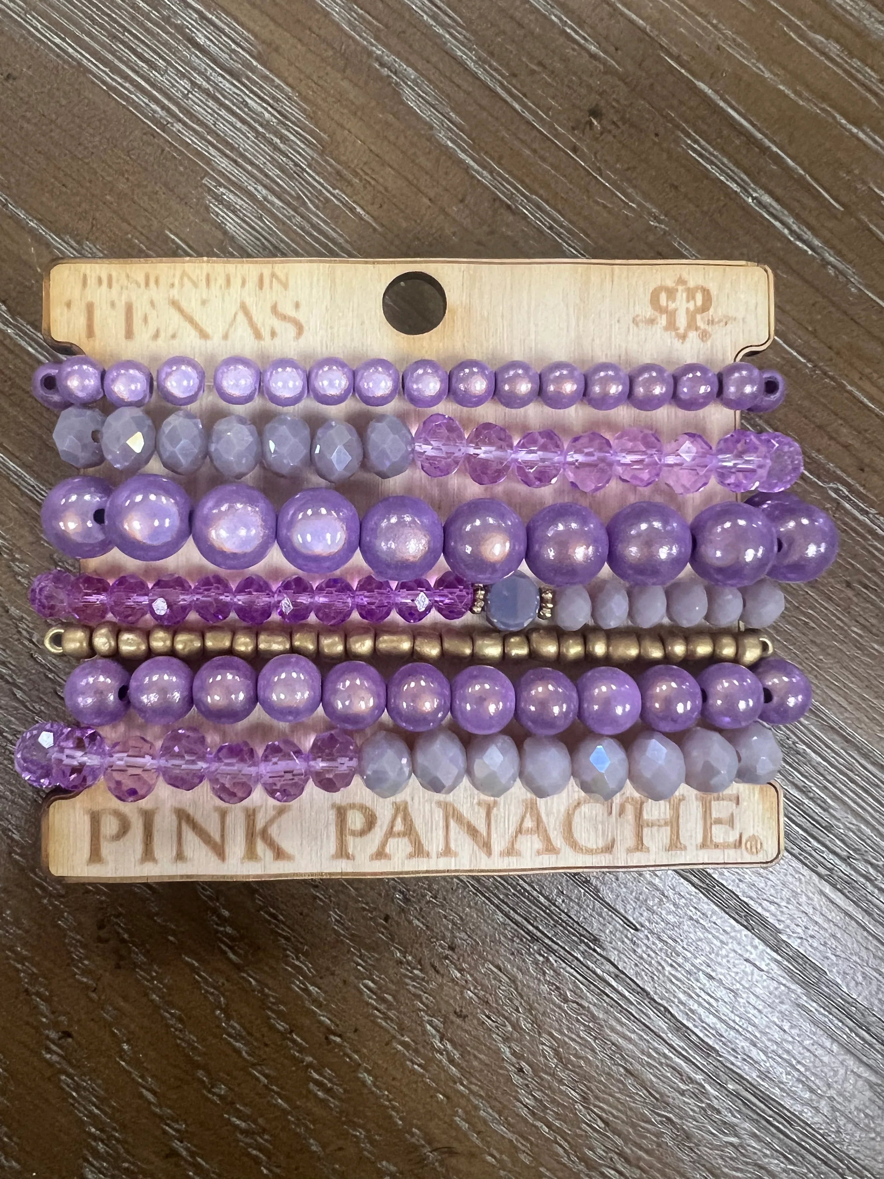 PINK PANACHE 7-Layer Purple Bracelet Stack on Simply Obsessed