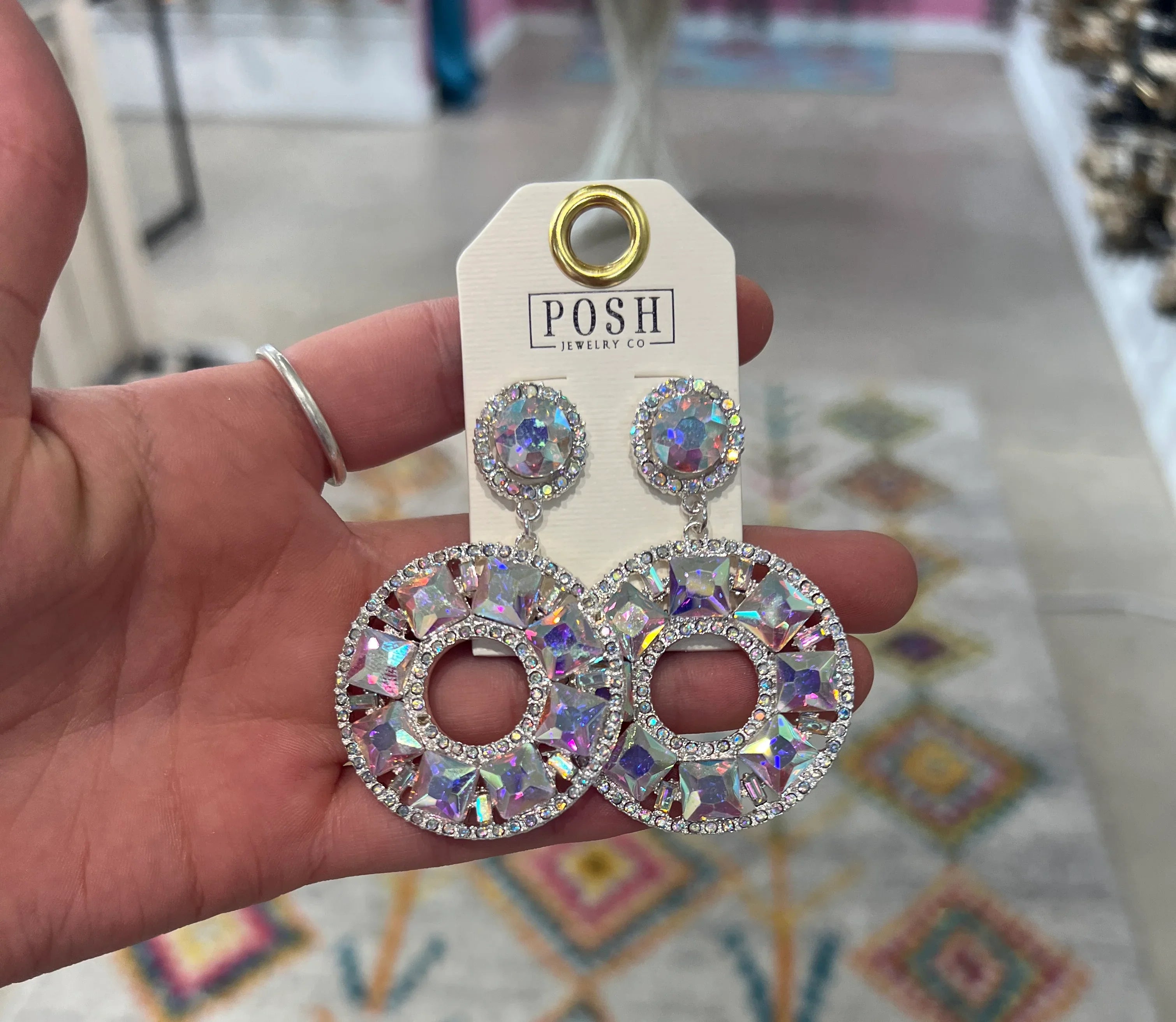 PINK PANACHE AB Bling Layered Earrings on Simply Obsessed