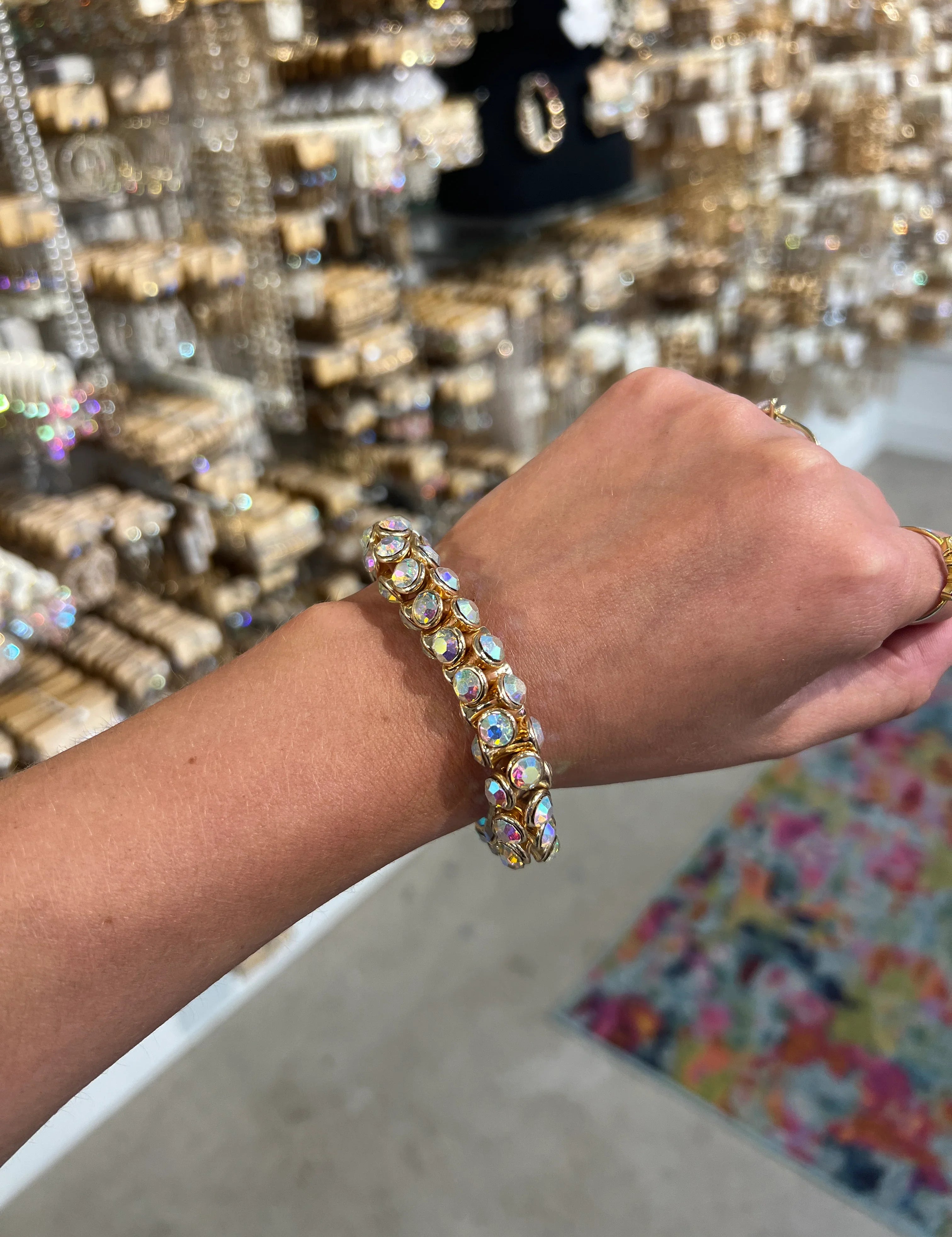 PINK PANACHE AB Stone Stretch Bracelet on Simply Obsessed