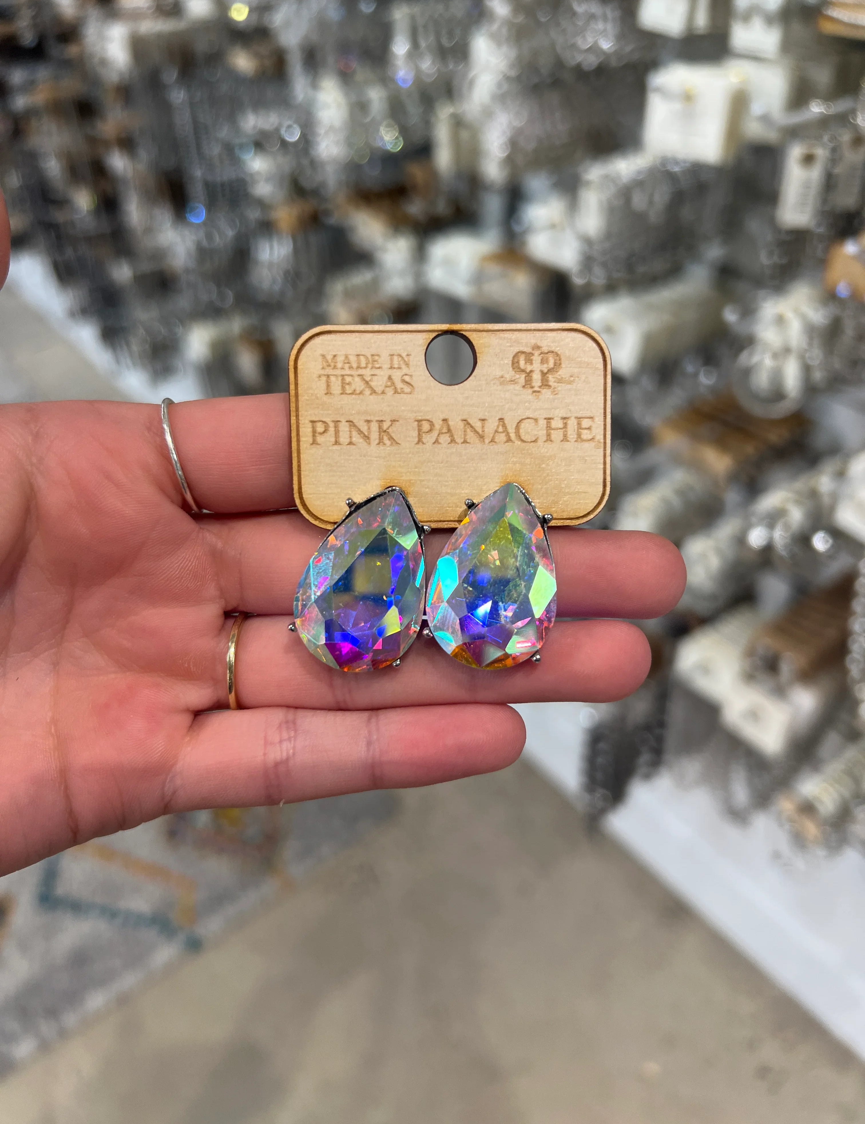 PINK PANACHE AB Teardrop Studs on Simply Obsessed