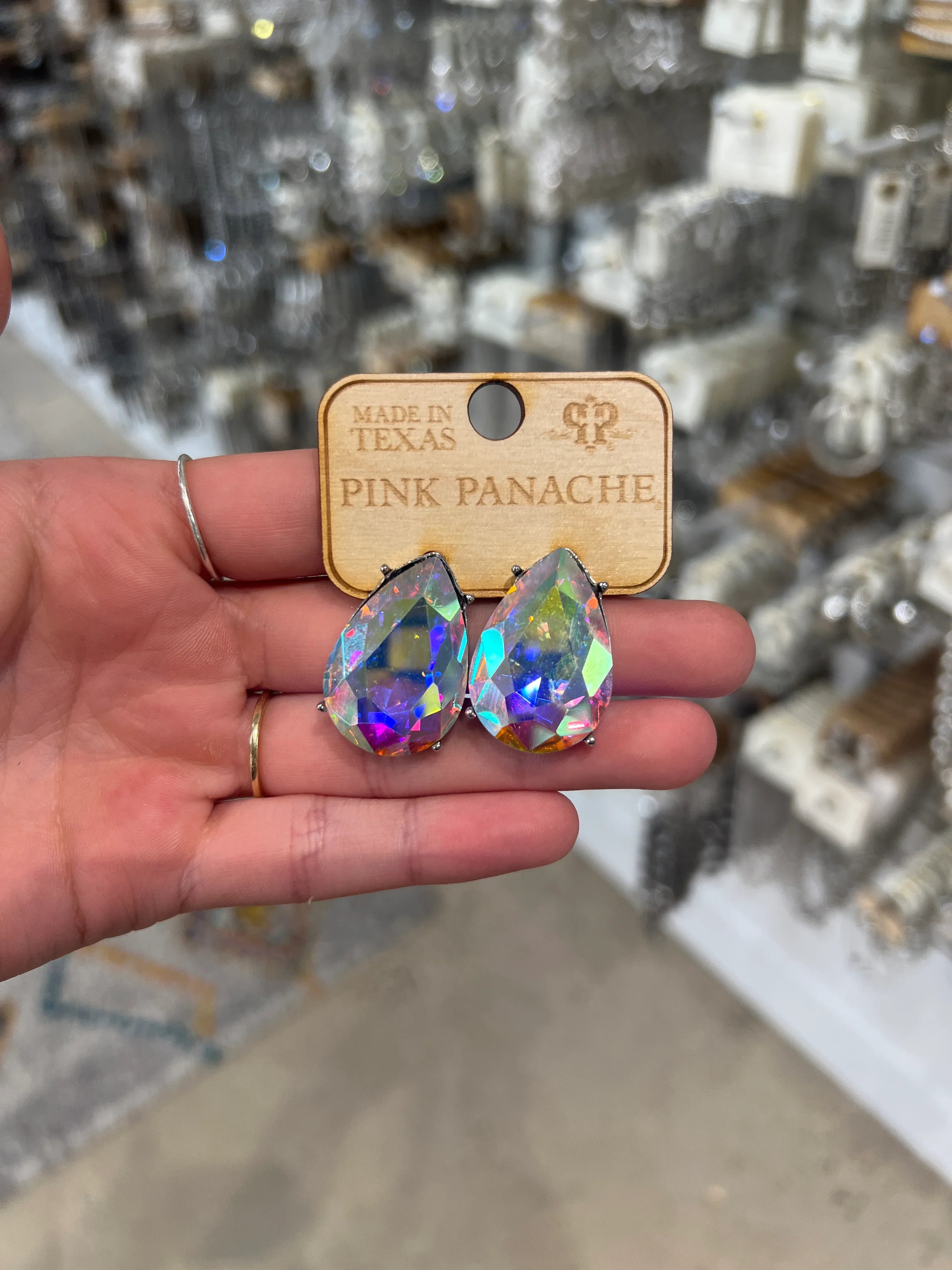 PINK PANACHE AB Teardrop Studs on Simply Obsessed