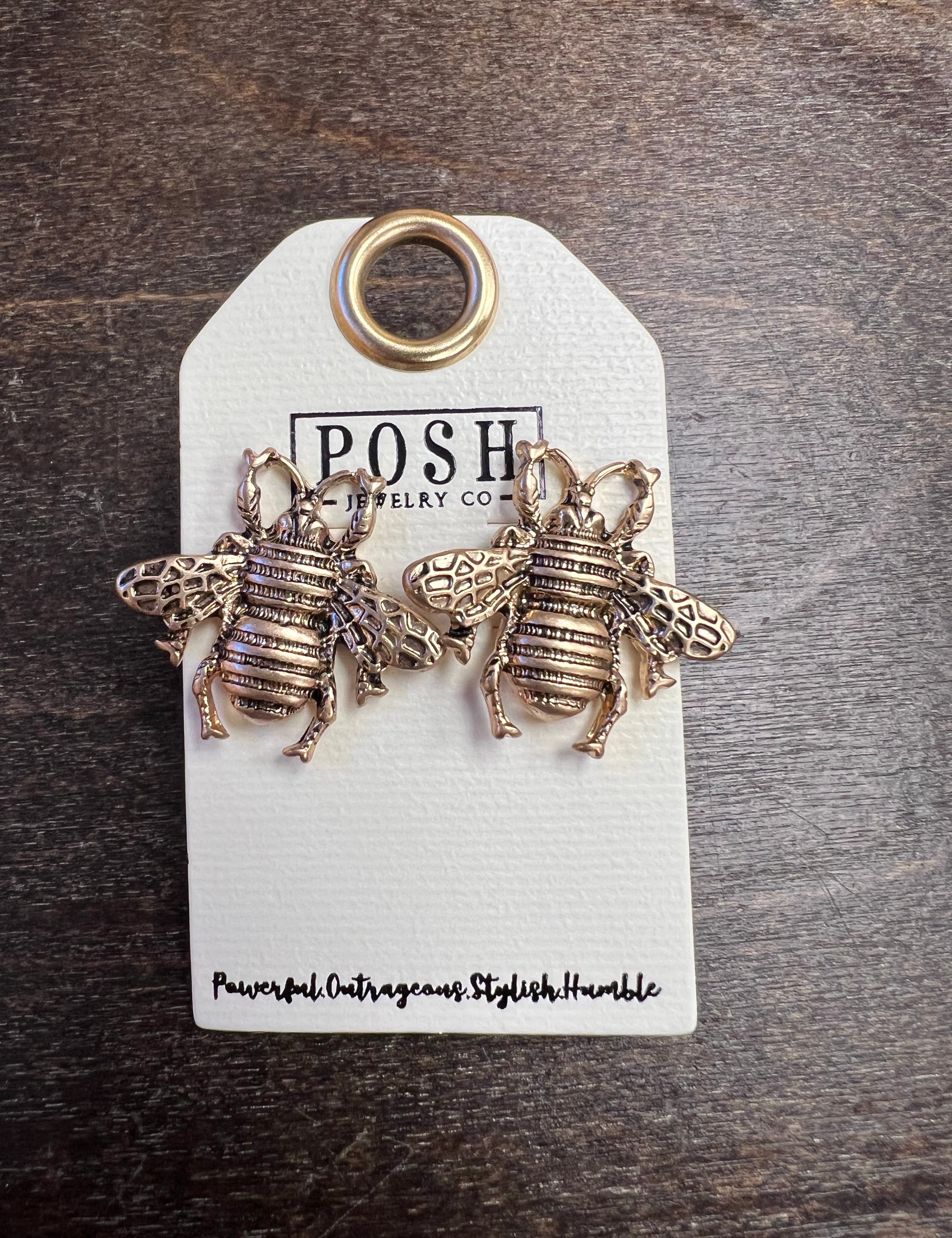 PINK PANACHE Bee Studs on Simply Obsessed
