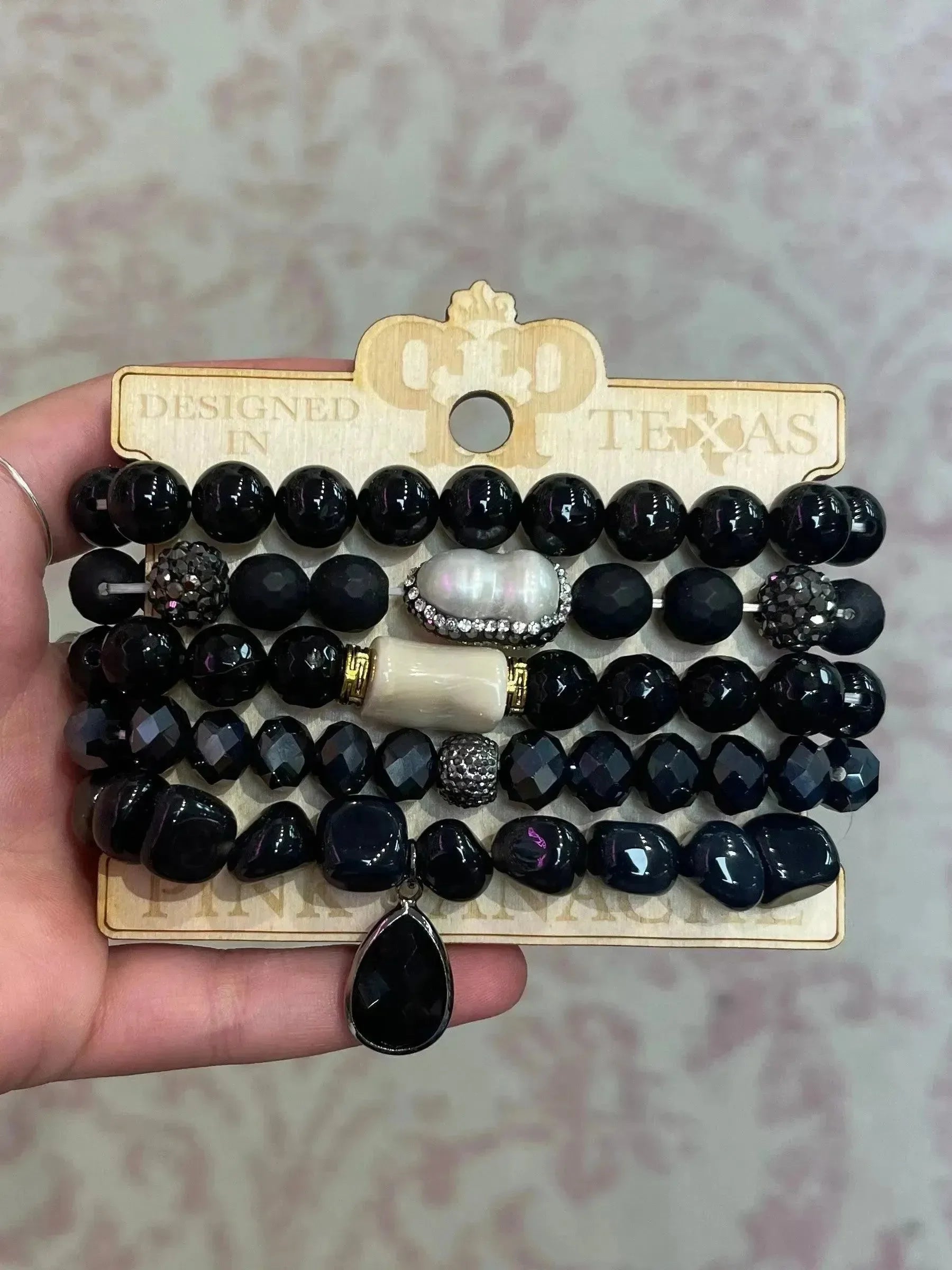 PINK PANACHE Black Statement Bracelet Stack on Simply Obsessed