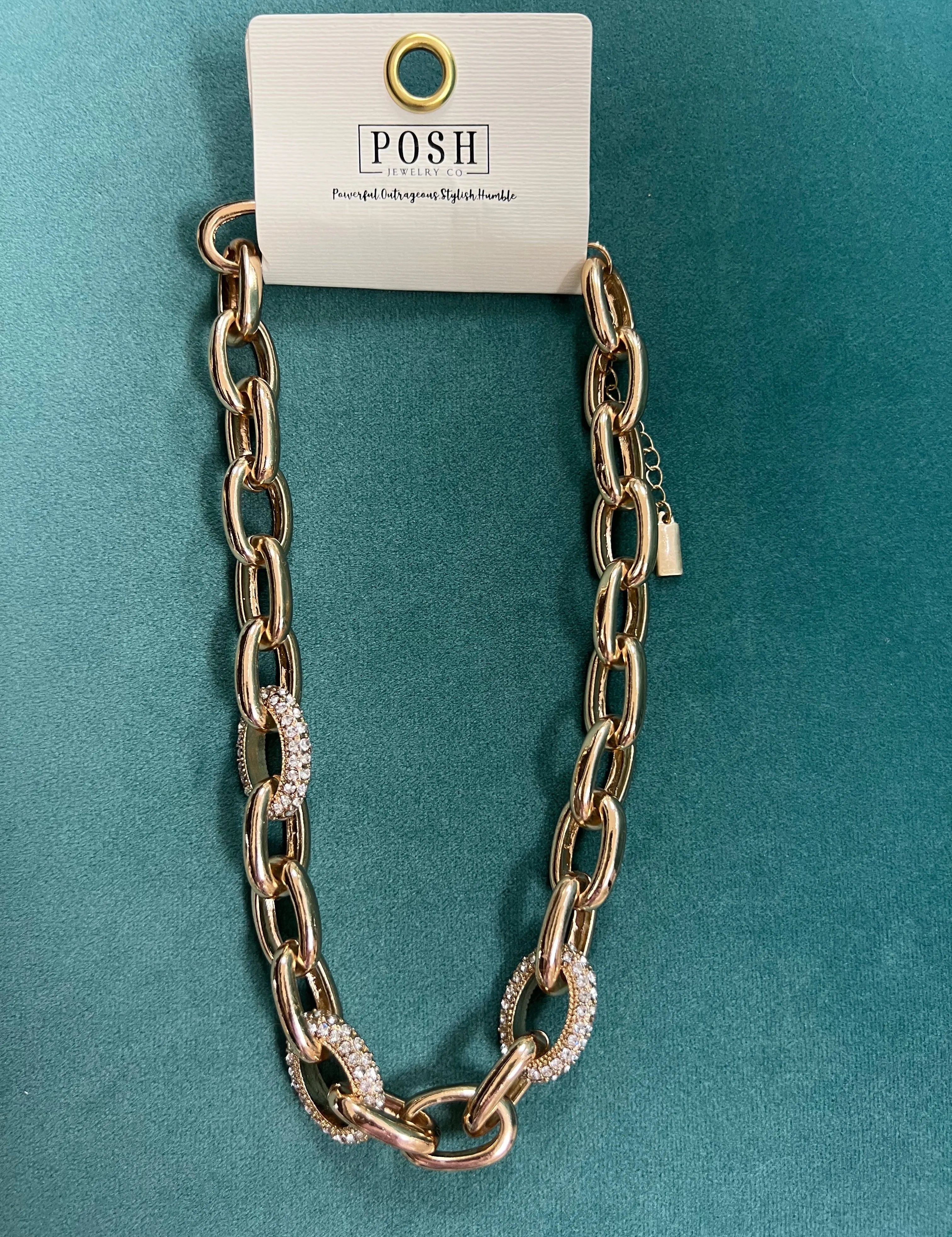 PINK PANACHE Bling Chain Necklace on Simply Obsessed