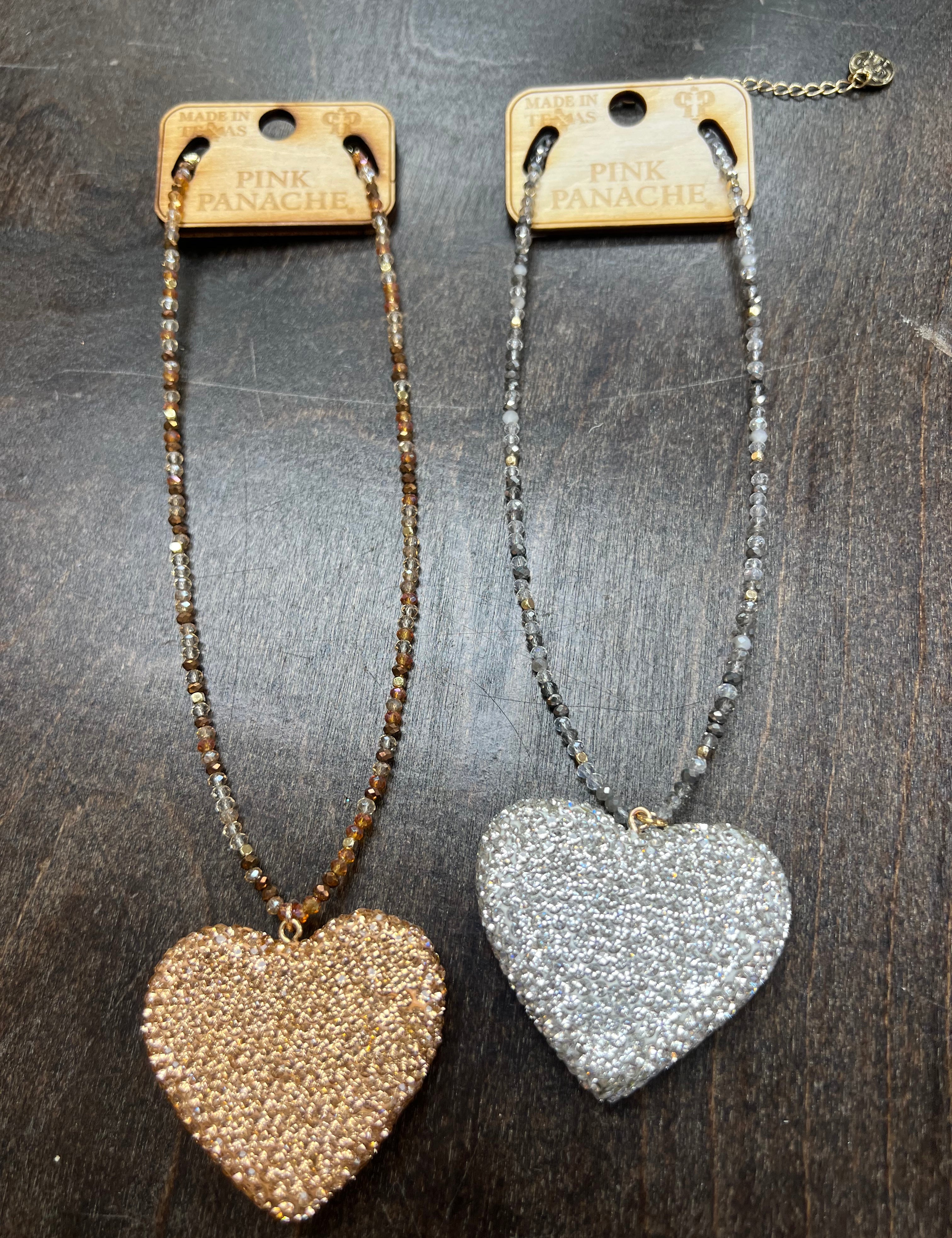 PINK PANACHE: Bling Heart Necklace on Simply Obsessed