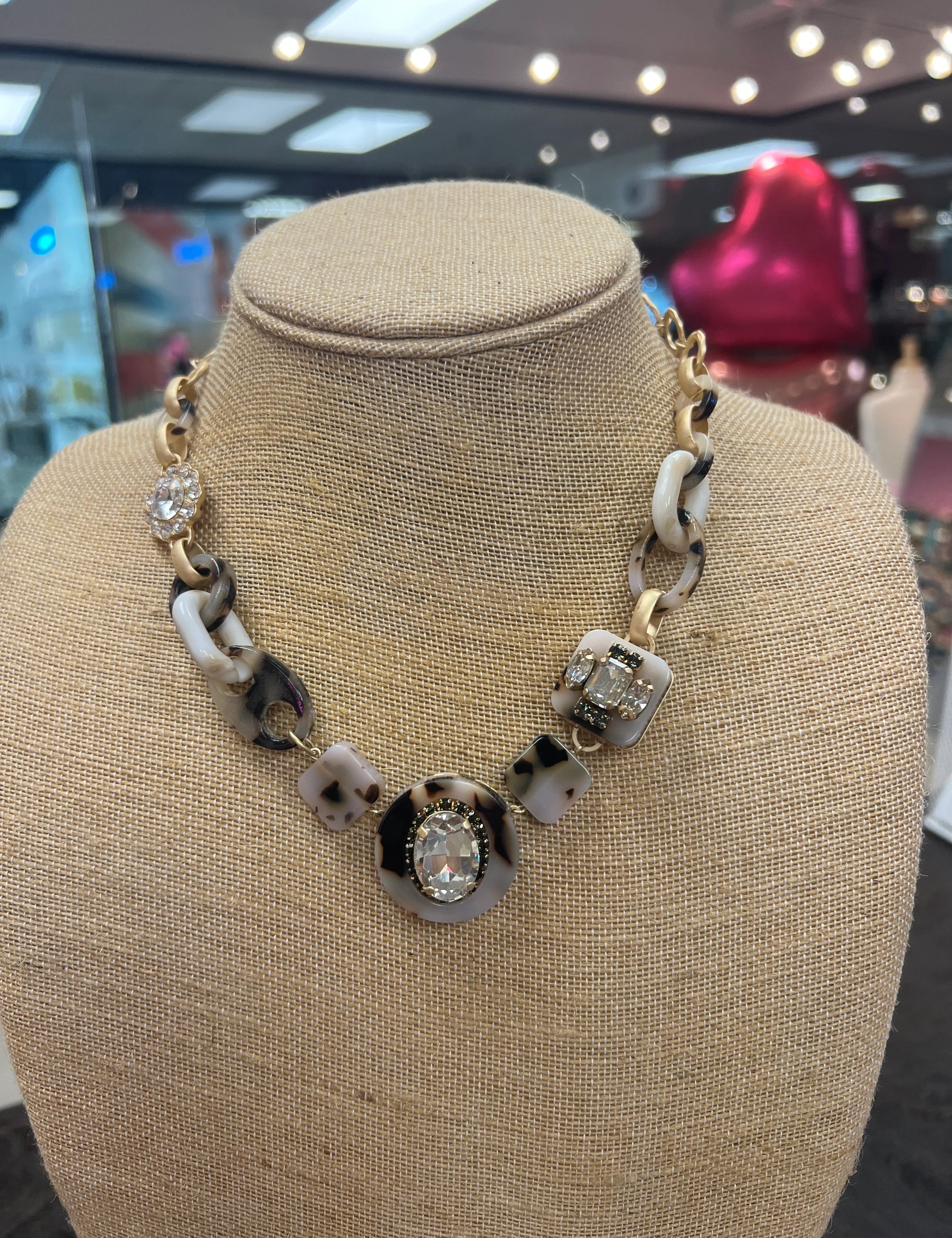 PINK PANACHE Bling Marble Necklace on Simply Obsessed