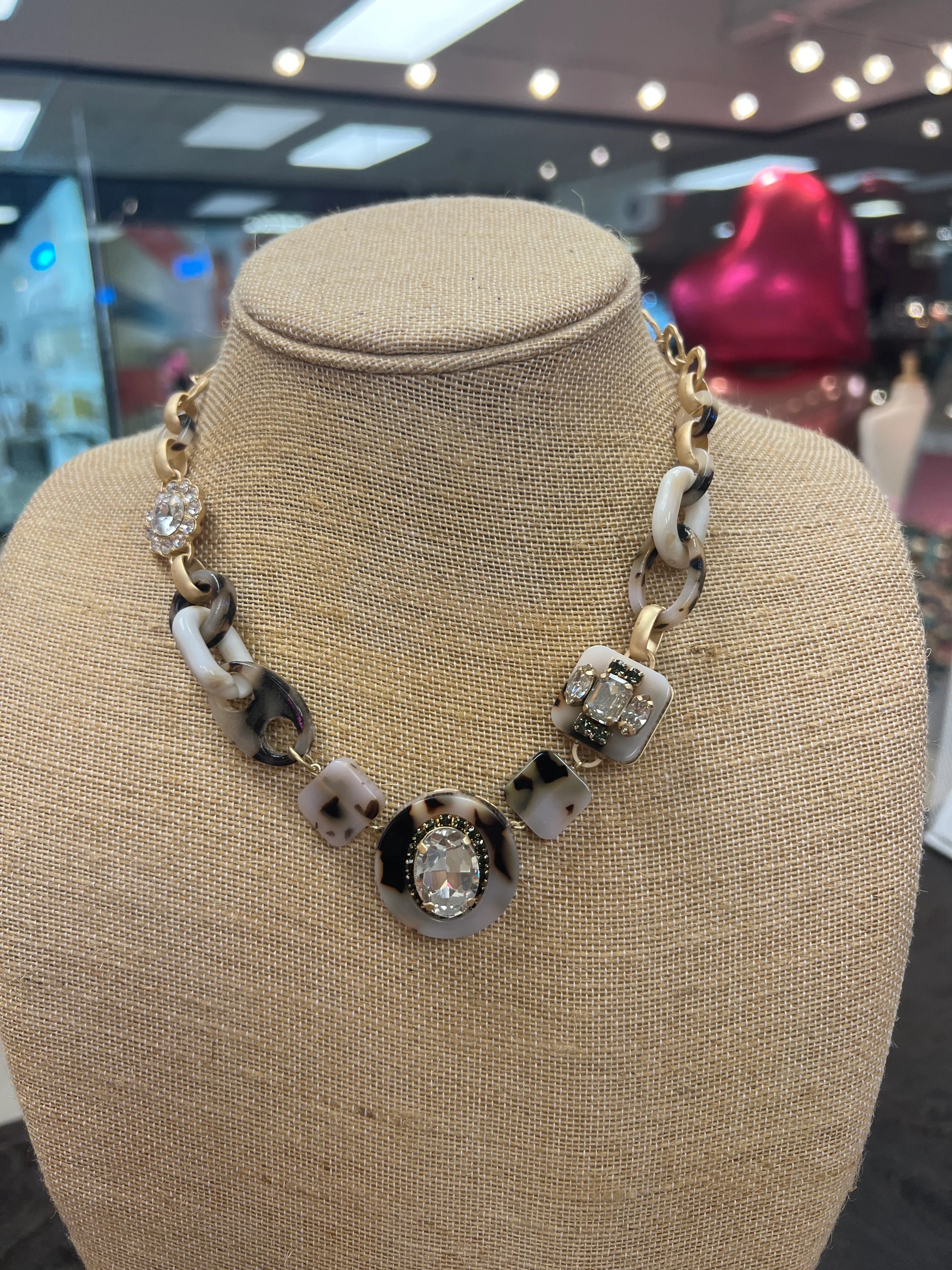 PINK PANACHE Bling Marble Necklace on Simply Obsessed