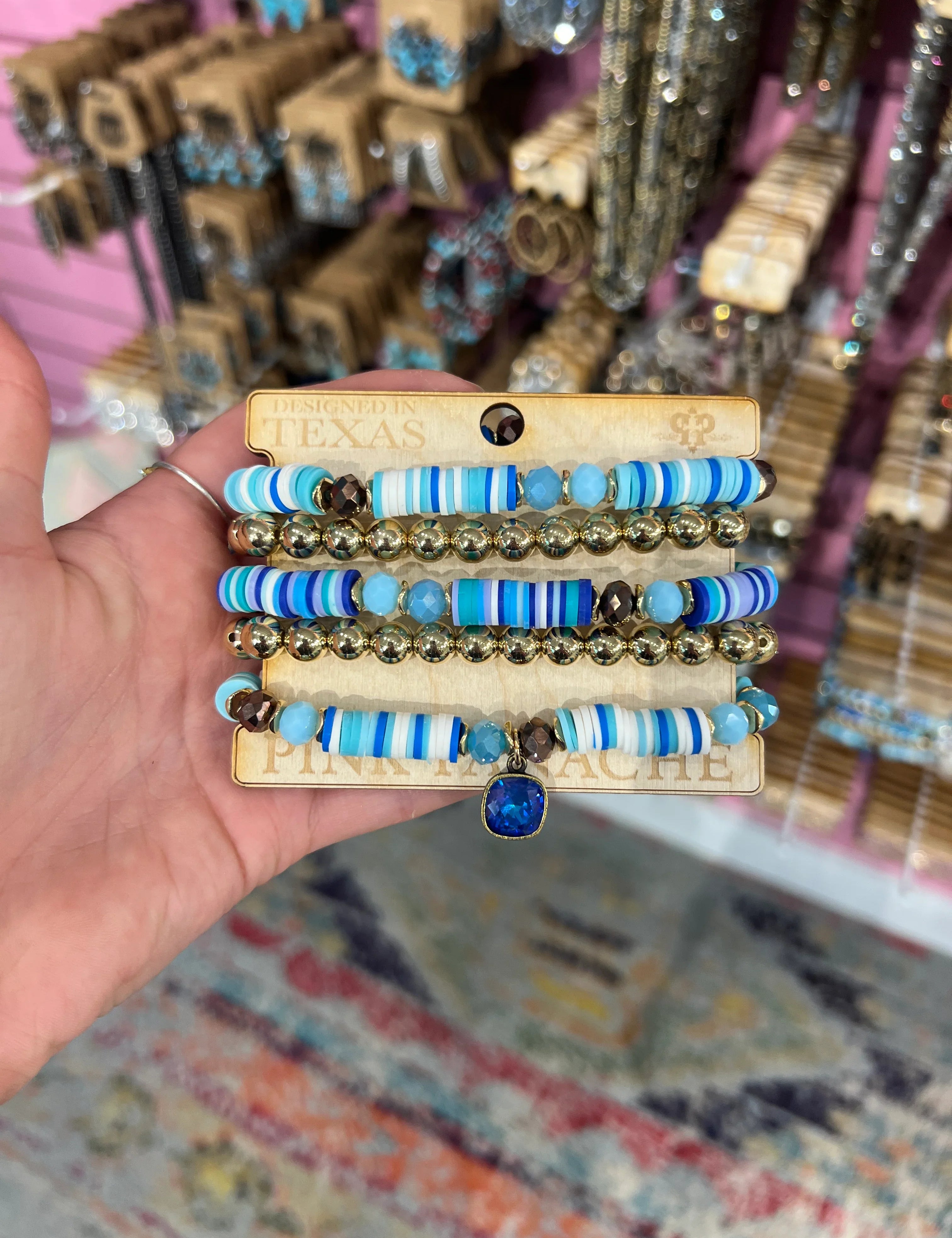 Gold Bracelet Stack on Simply Obsessed