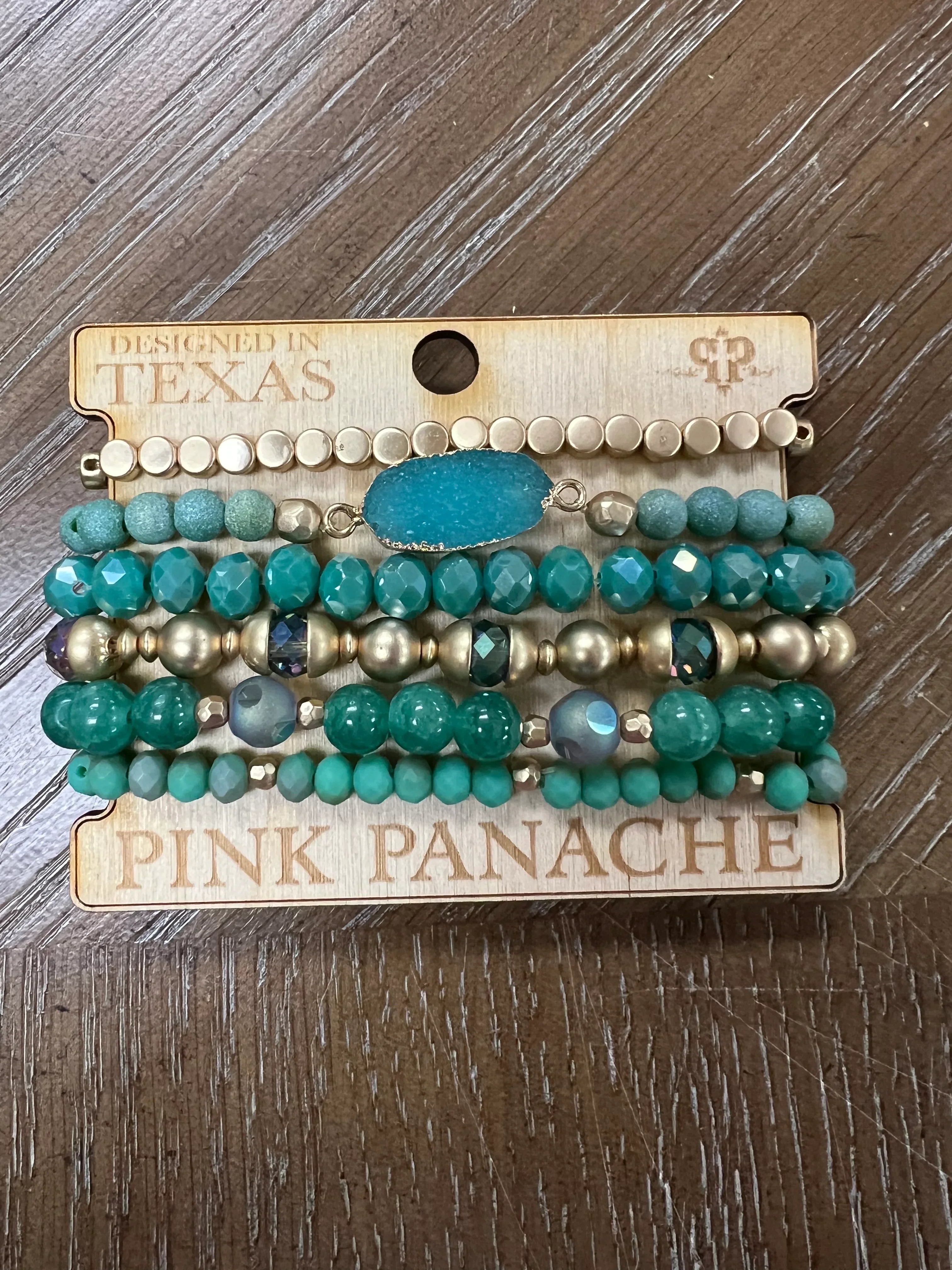 PINK PANACHE Blue/Gold Bracelet Stack on Simply Obsessed