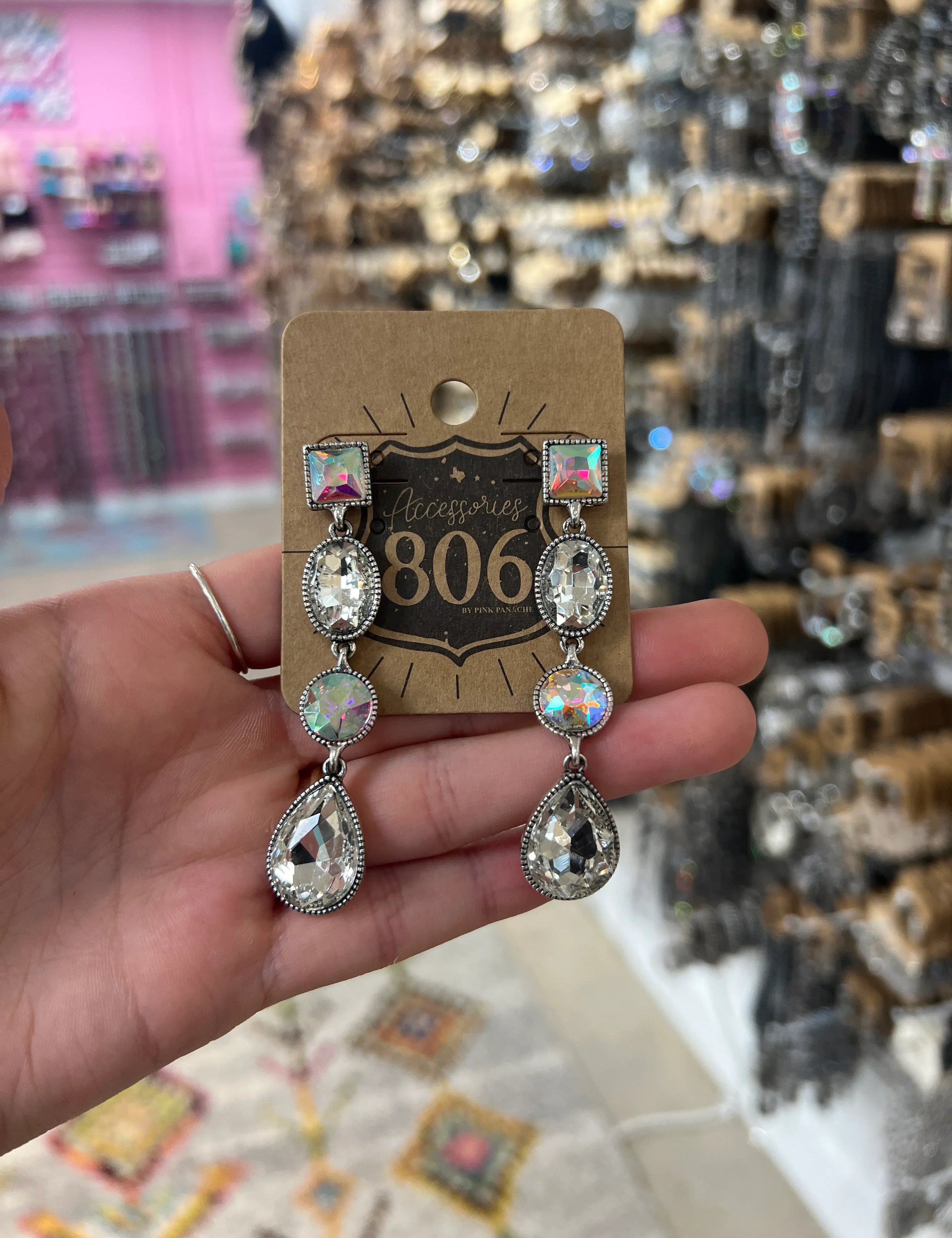 AB Stone Layered Earrings on Simply Obsessed