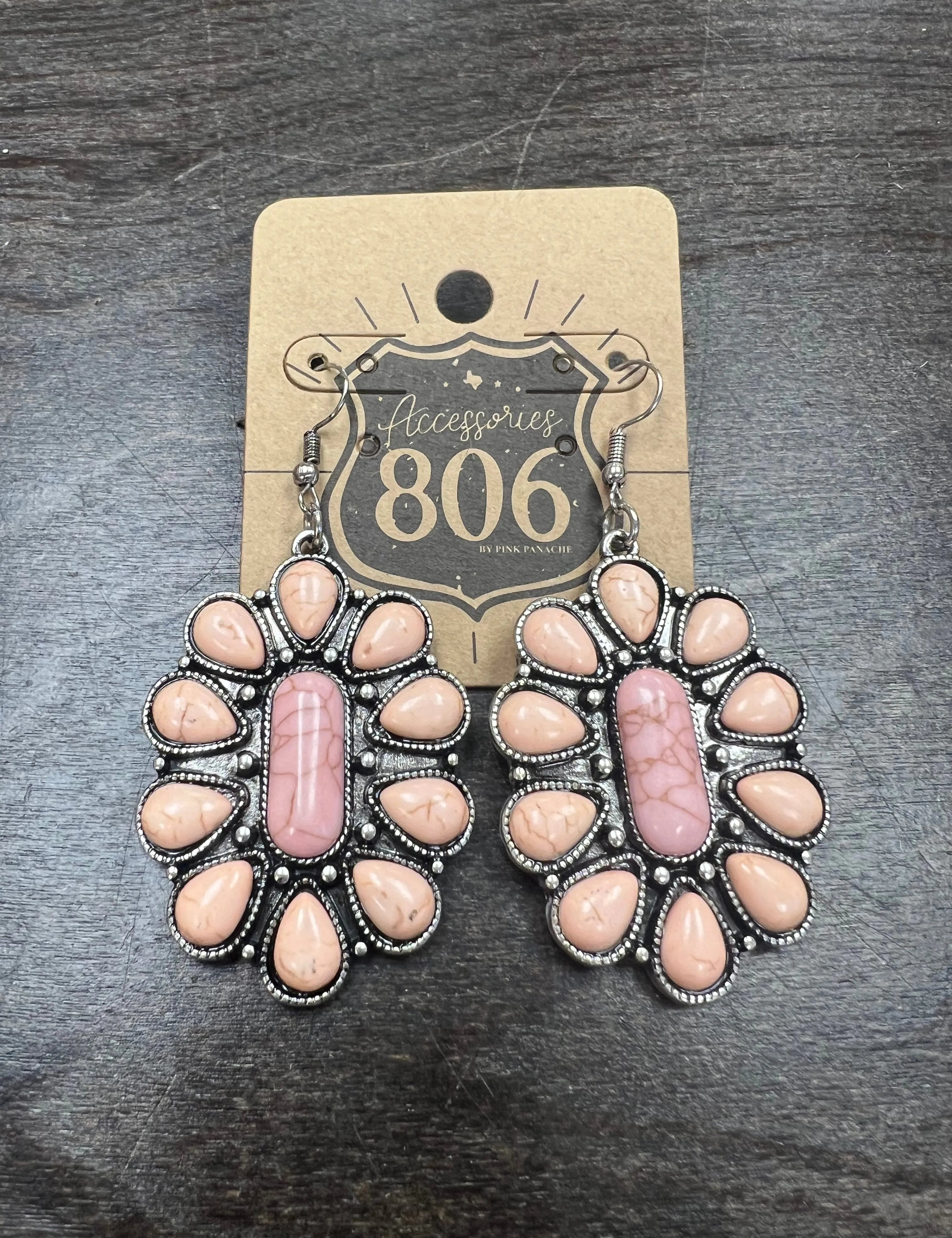 PINK PANACHE Coral Flower Earrings on Simply Obsessed