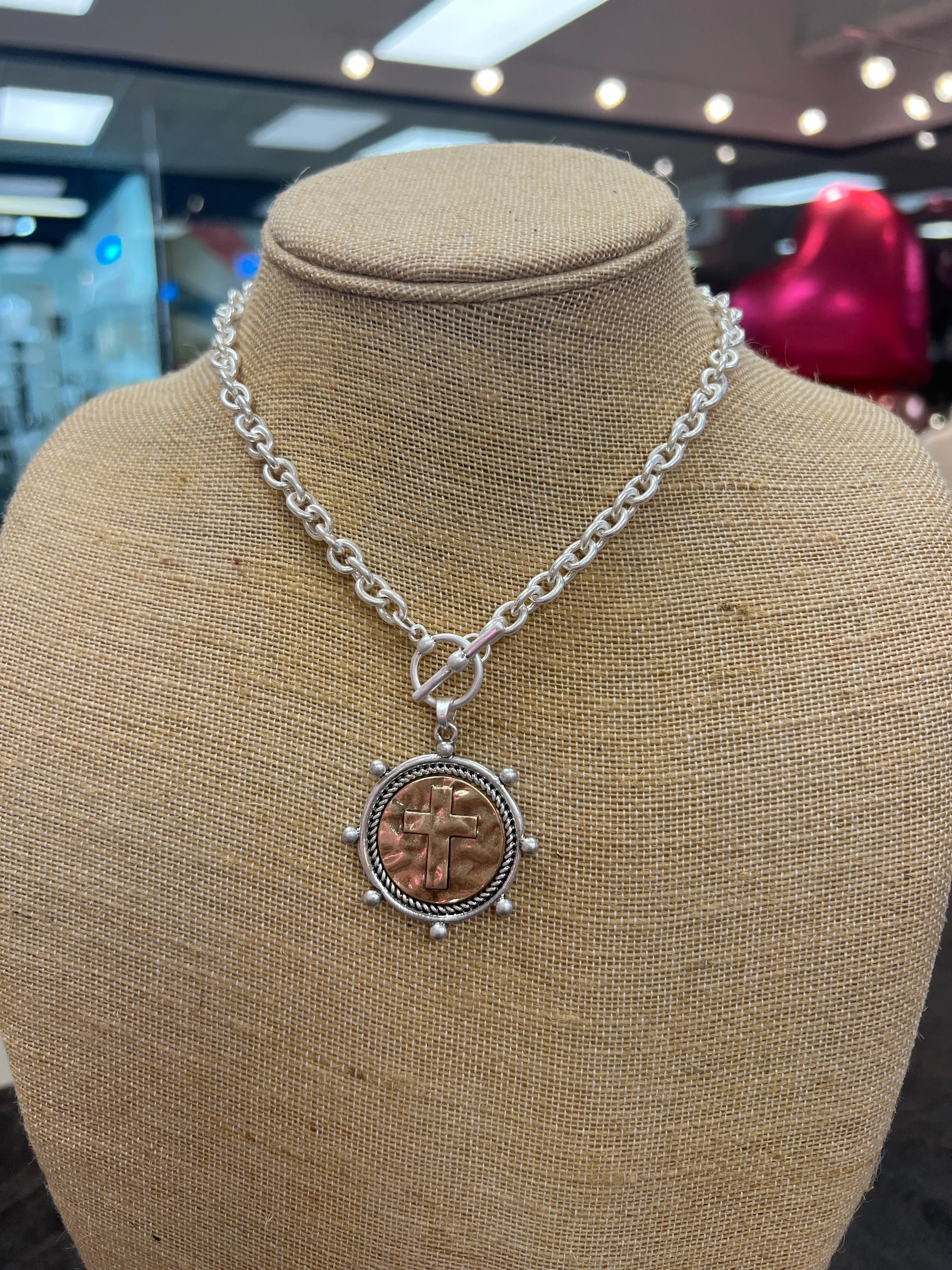 PINK PANACHE Cross Necklace on Simply Obsessed