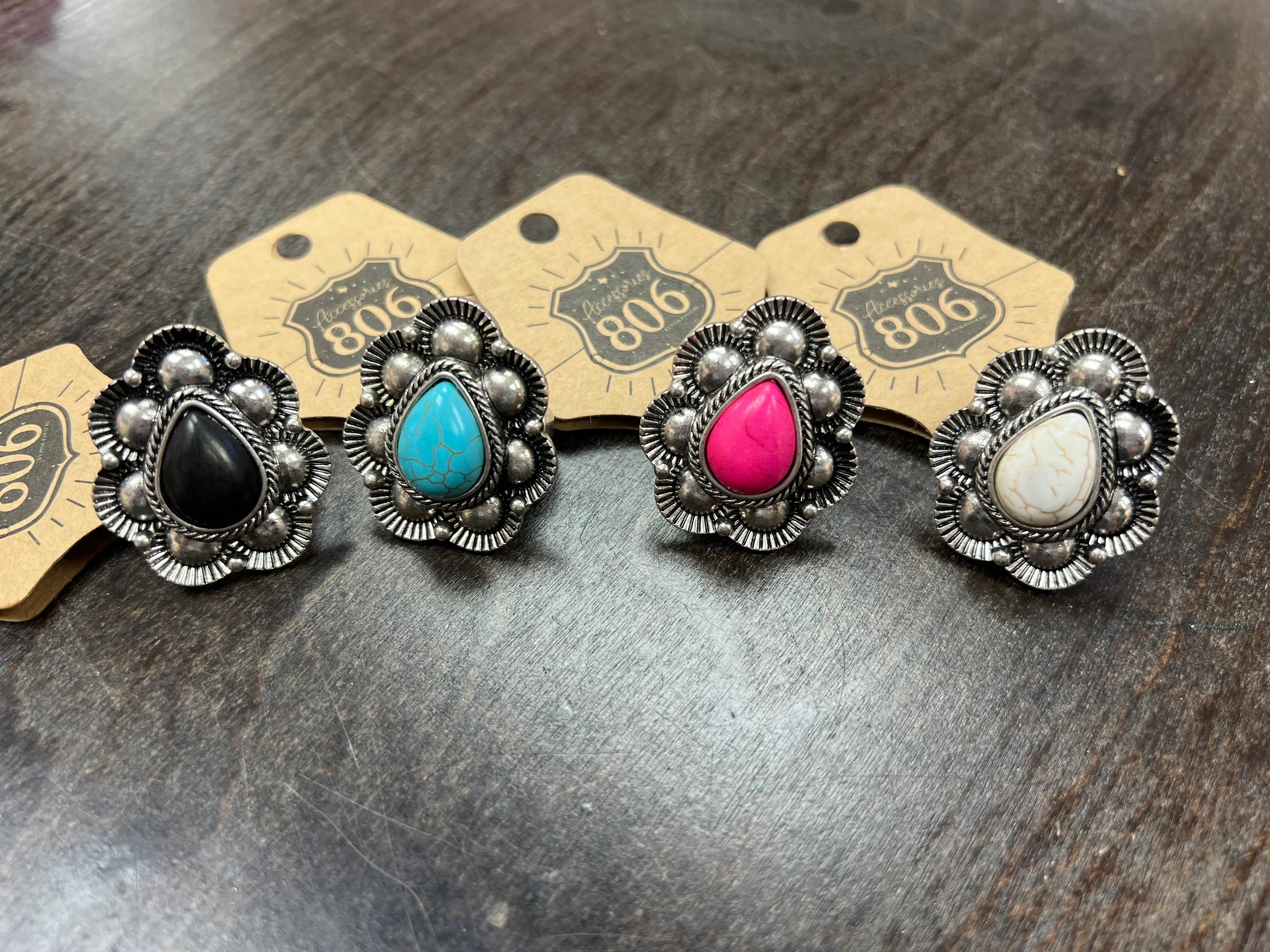 PINK PANACHE DOORBUSTER Flower Stretchy Rings on Simply Obsessed