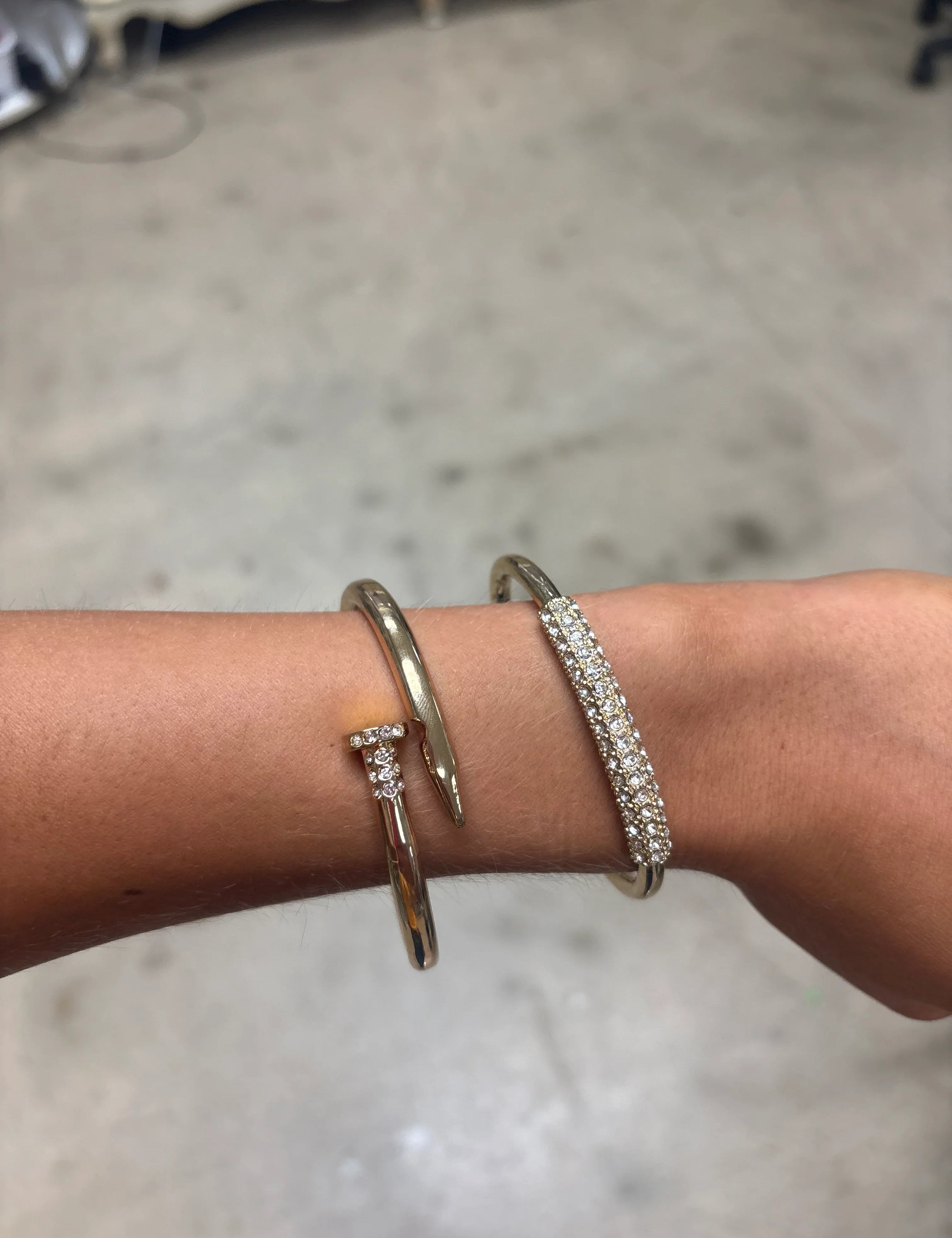 PINK PANACHE Doorbuster Gold Rhinestone Bracelets on Simply Obsessed