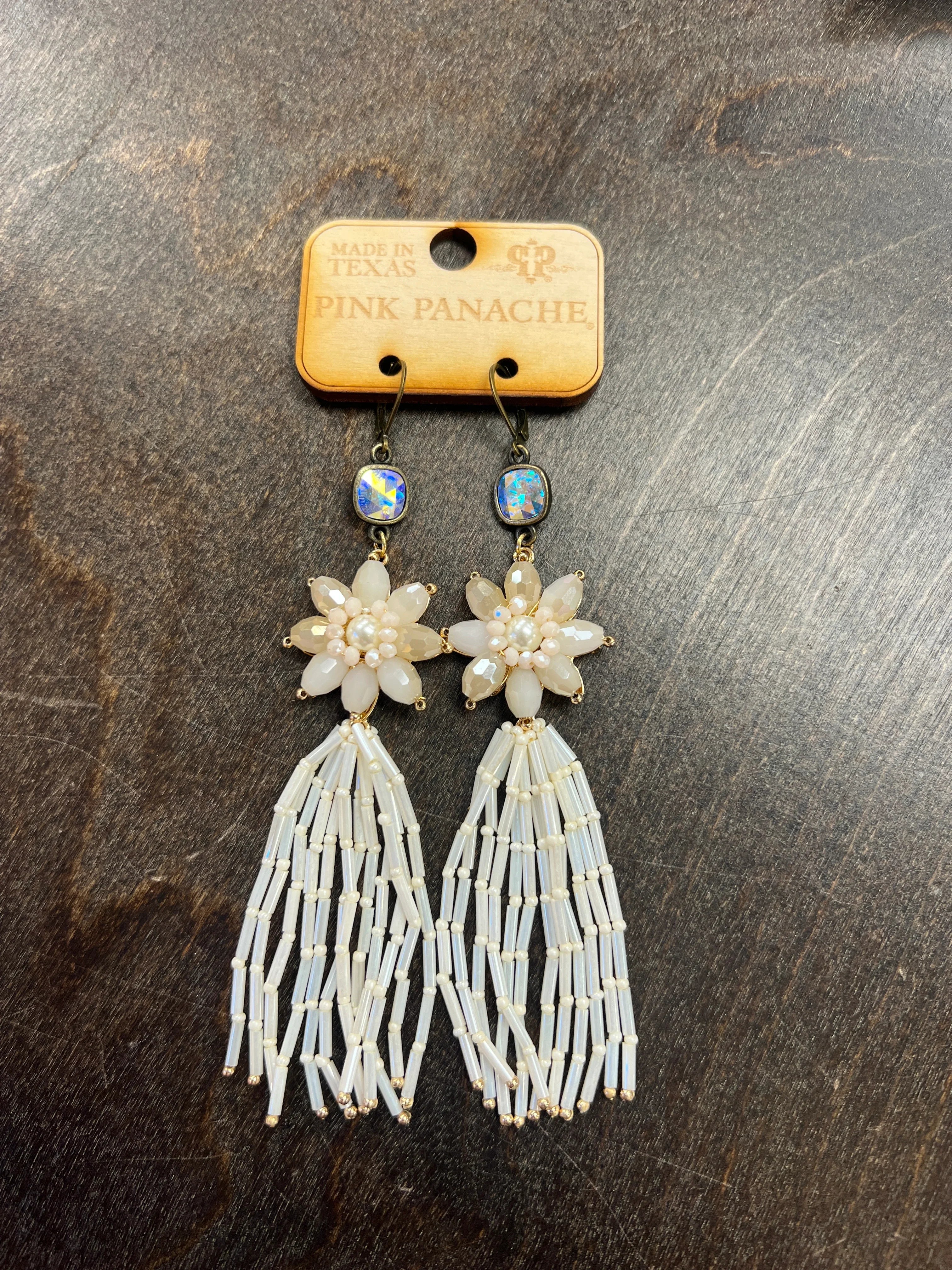 PINK PANACHE Flower Dangle Earrings on Simply Obsessed