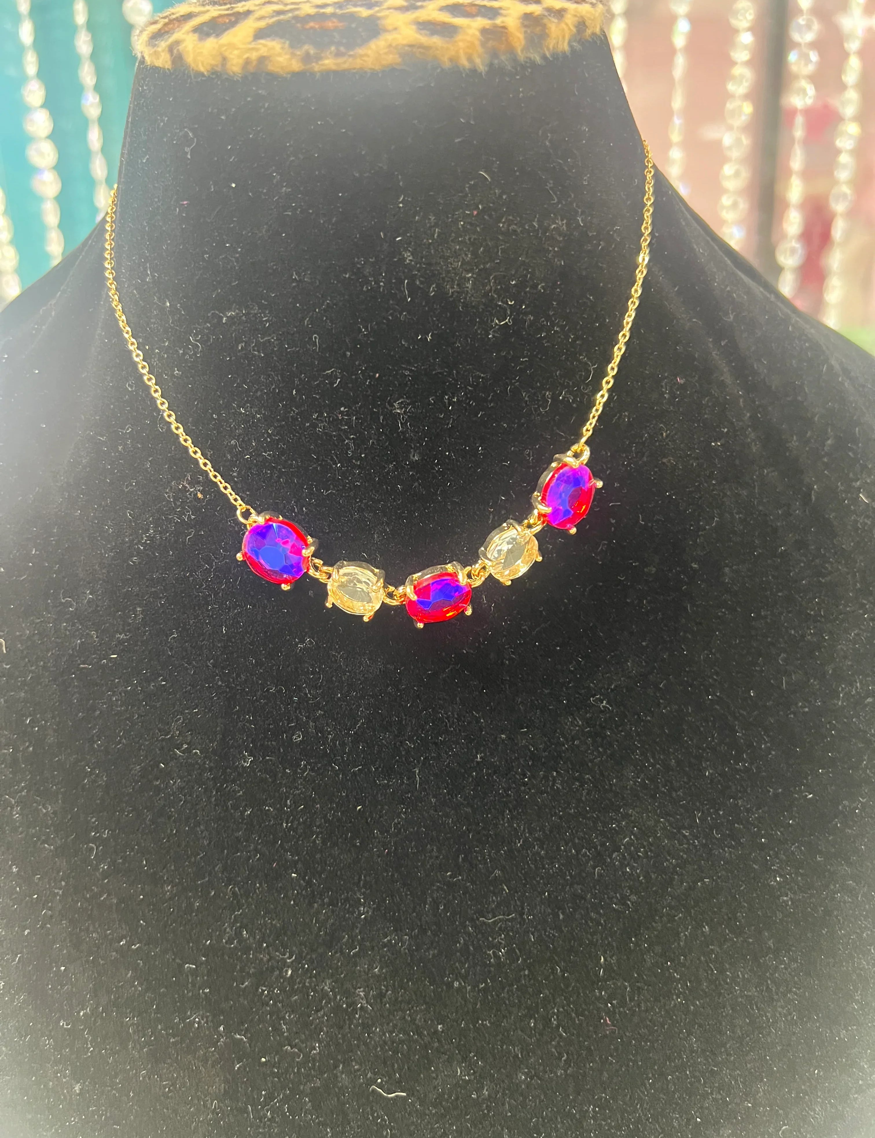 PINK PANACHE Gemstone Chain Necklace on Simply Obsessed